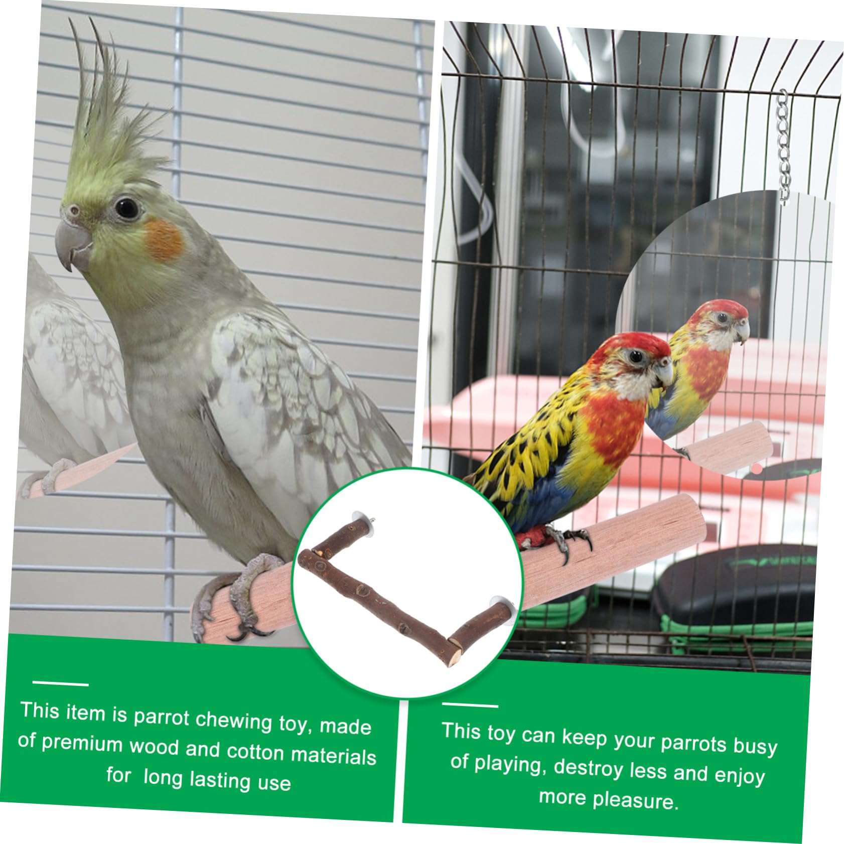 POPETPOP 5pièces Perchoir Naturel pour Oiseaux Support Activité pour Perroquets Et Oiseaux De Compagnie Accessoire De pour Multi-usages