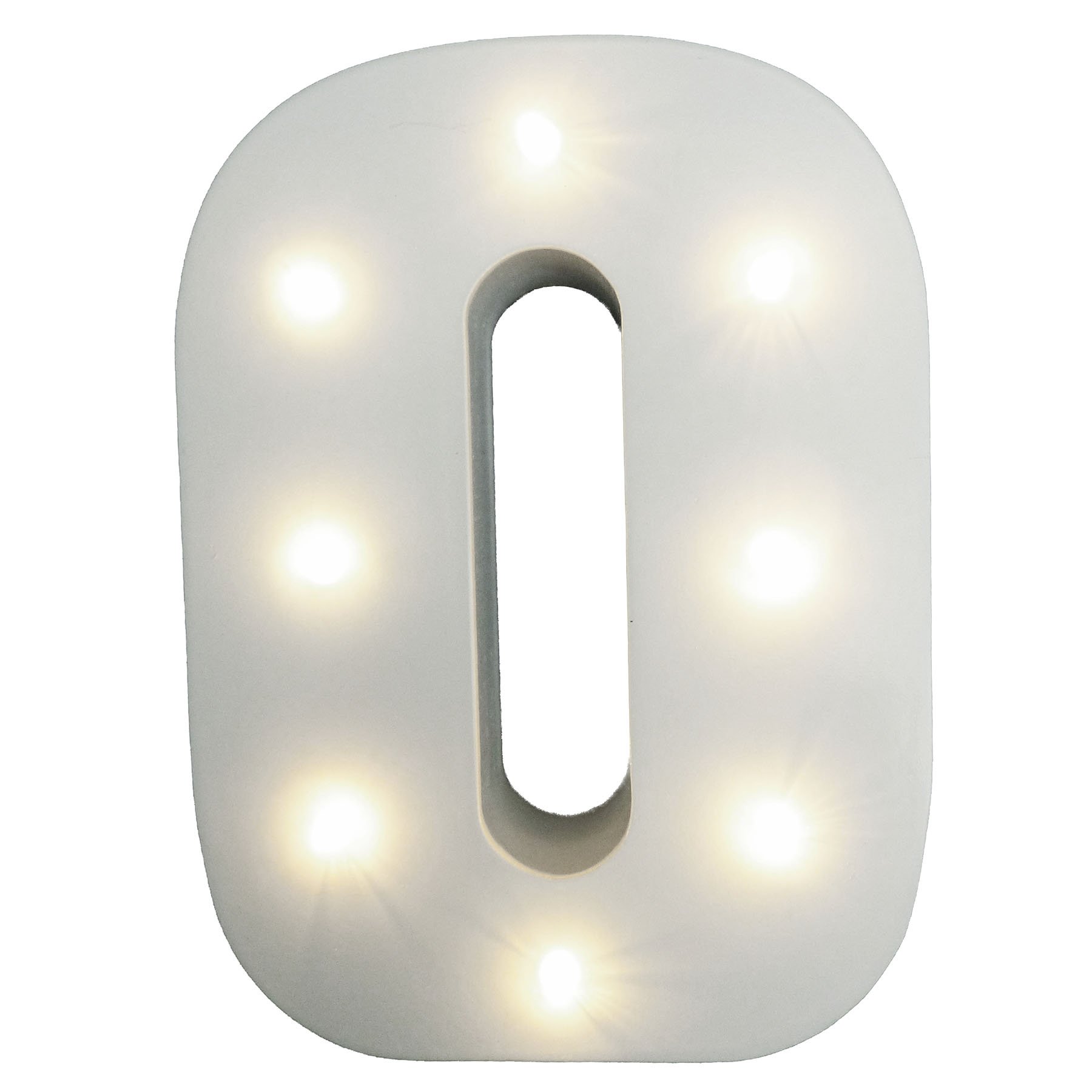 Your Name in Lights - White Wooden Light Up Number Wedding Baby Standing or Wall Mounted Decoration (0)