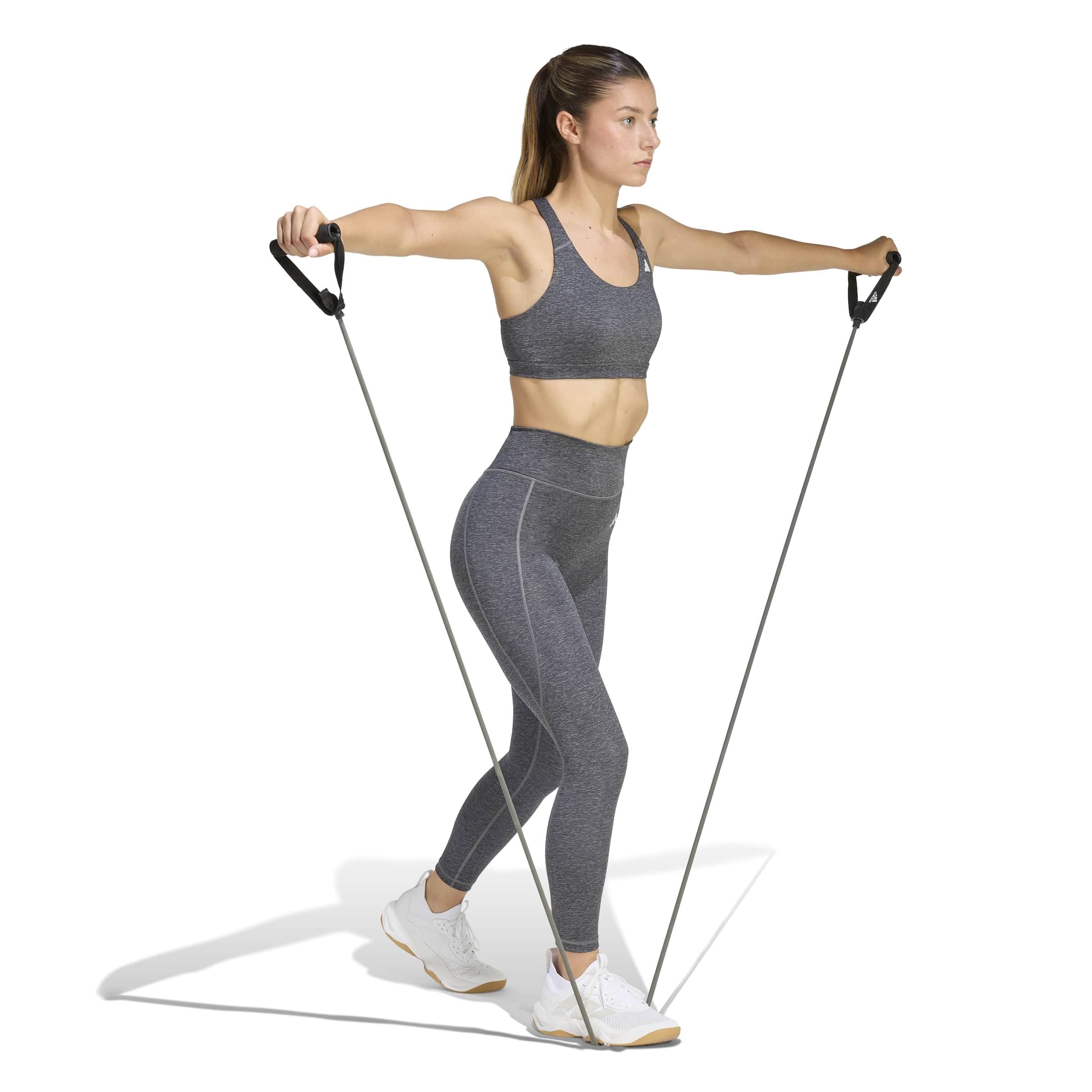 adidas Optime Essentials Workout Heather Medium Support Reggiseno Sportivo Donna (Pacco da 1)