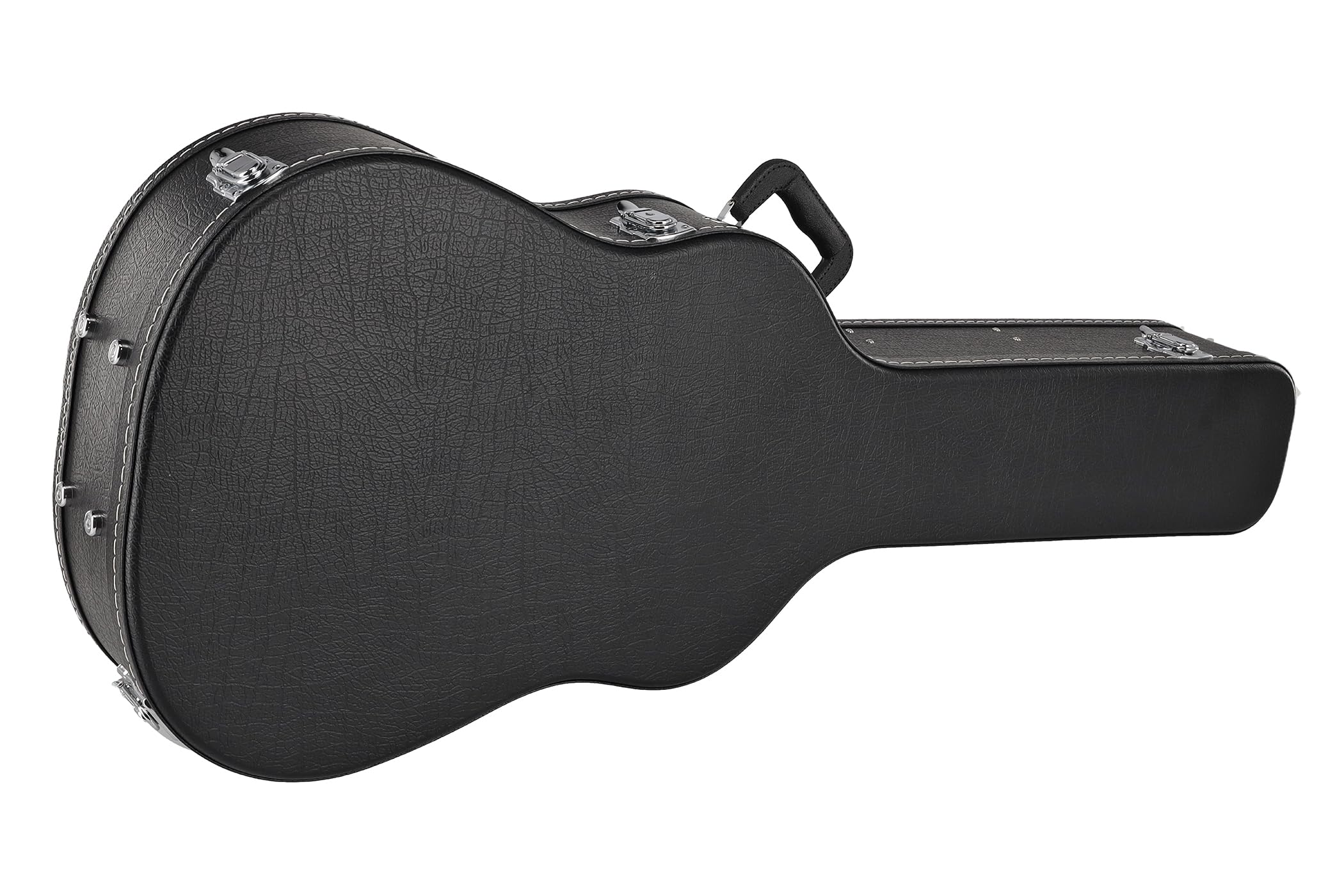 GEWA étui en bois avec revêtement en plastique noir, étui pour guitare folk 6 cordes