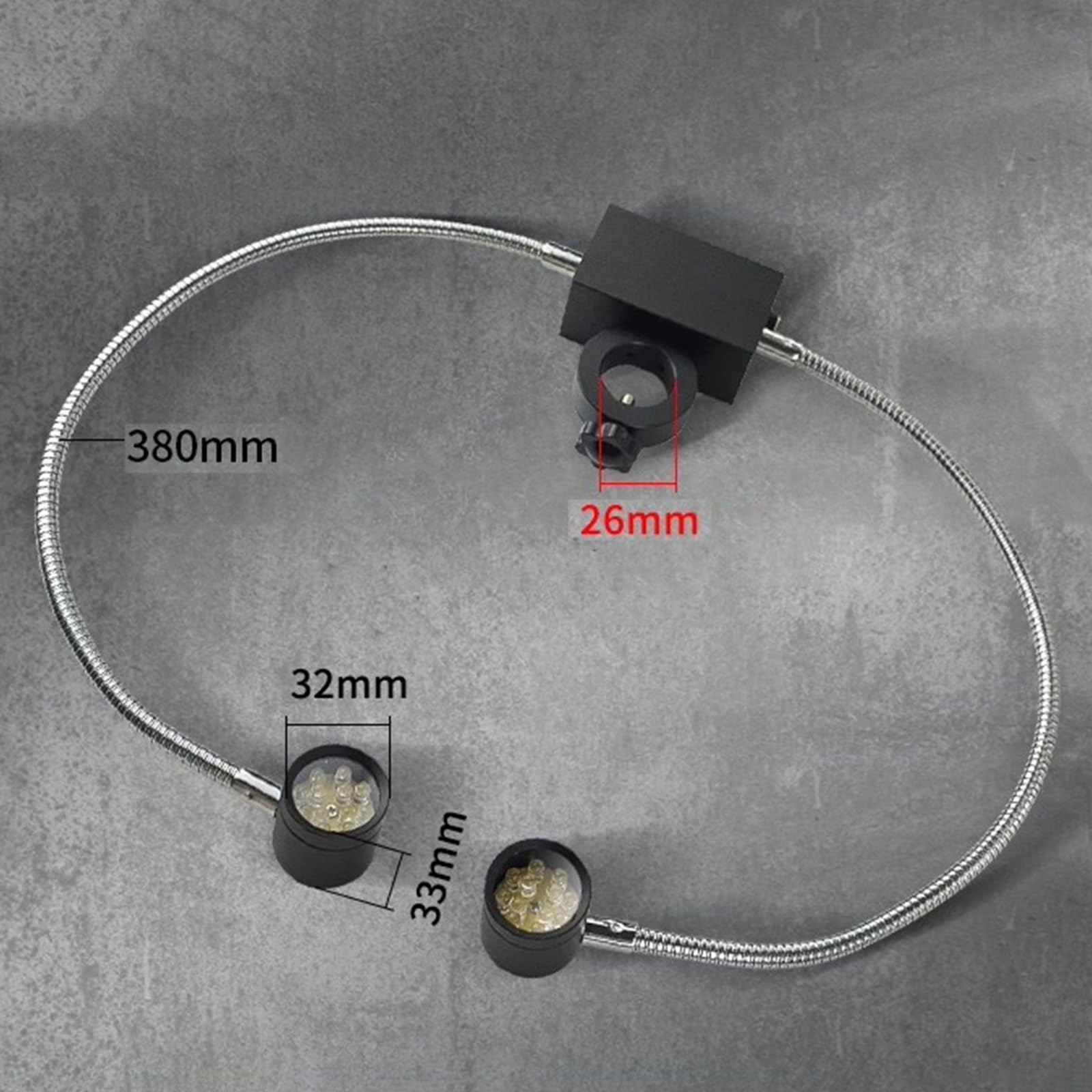 Lámpara LED para Microscopio, Luz De Relleno De Doble Cuello De Cisne, Brillo Ajustable Sin Escalonamientos, para Microscopios Estereoscópicos, Cámaras De Video