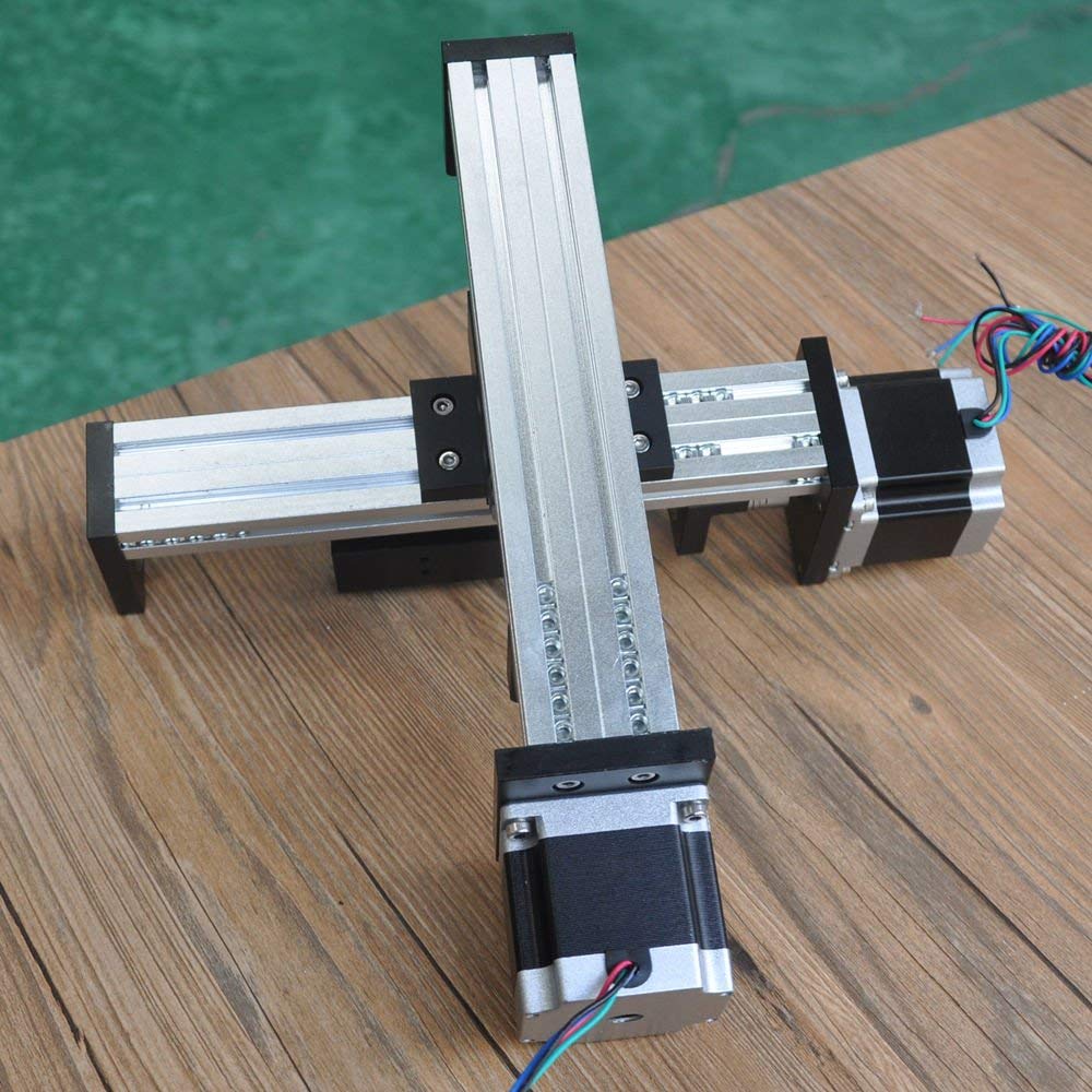 FUYU FSL40 Linear Guide Stage Motion Slide Actuator XY Translation Stage XY Table 400mm Stroke Work Size X,400mm Stroke Work Size Y Ball Screw Module DIY Router [XY Stage-Crossed Type]