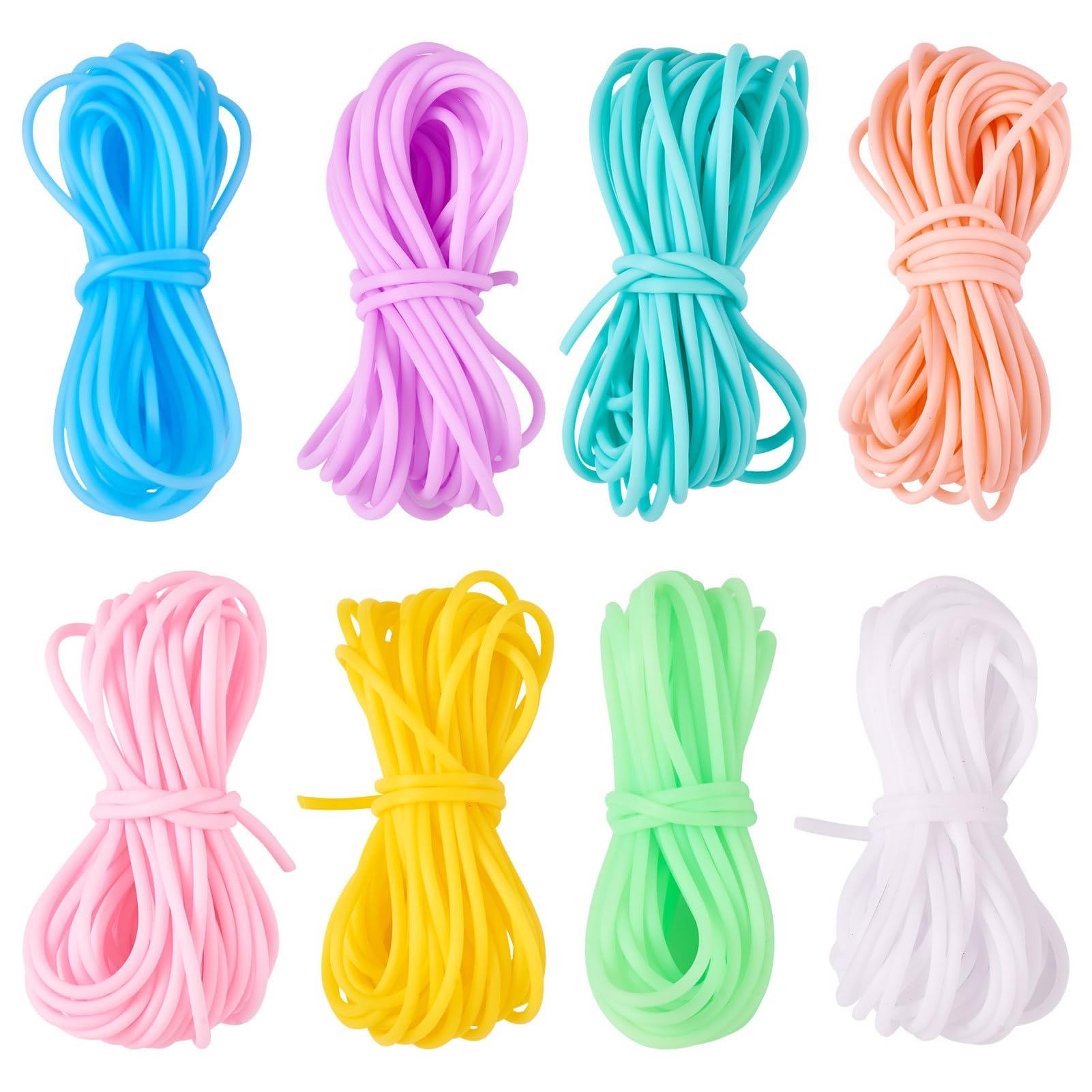 Cordon en caoutchouc creux FASHEWELRY 4mm de 40m pour tricot et crochet