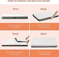 Vista 5 de EHEYCIGA Camas lavables para perros extra grandes, cama XL con funda extraíble para jaula, cama ortopédica de espuma para mascotas, cojines