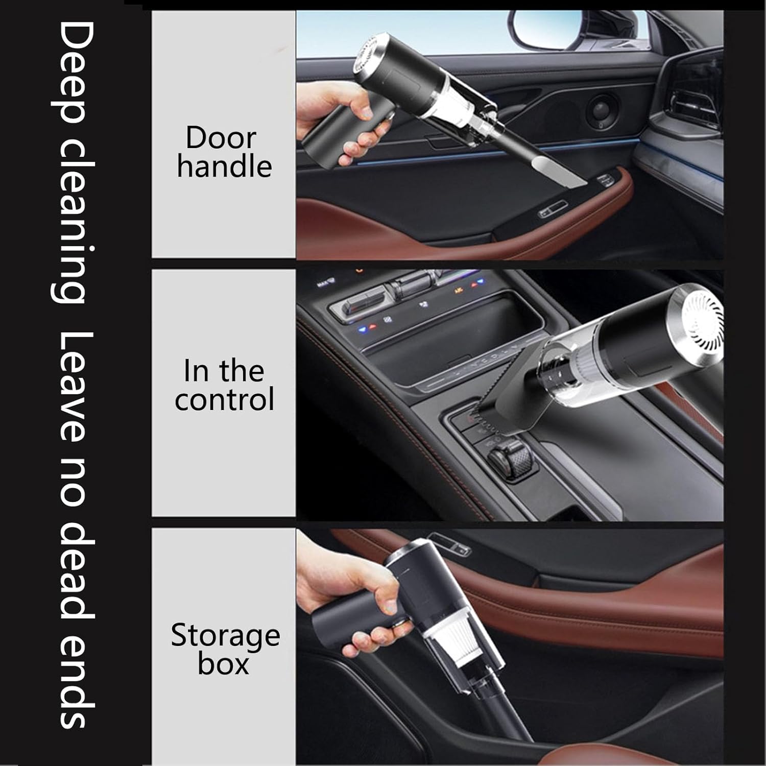 Handheld Car Vacuum Cleaner, 120W Powerful Mini Car Vacuum with USB, Portable, Wireless, Folding Design, Washable Filter, Multifunctional Accessories