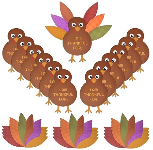 Thanksgiving Turkey Craft Kit 12 Pack Paper Turkeys 72 Colorful