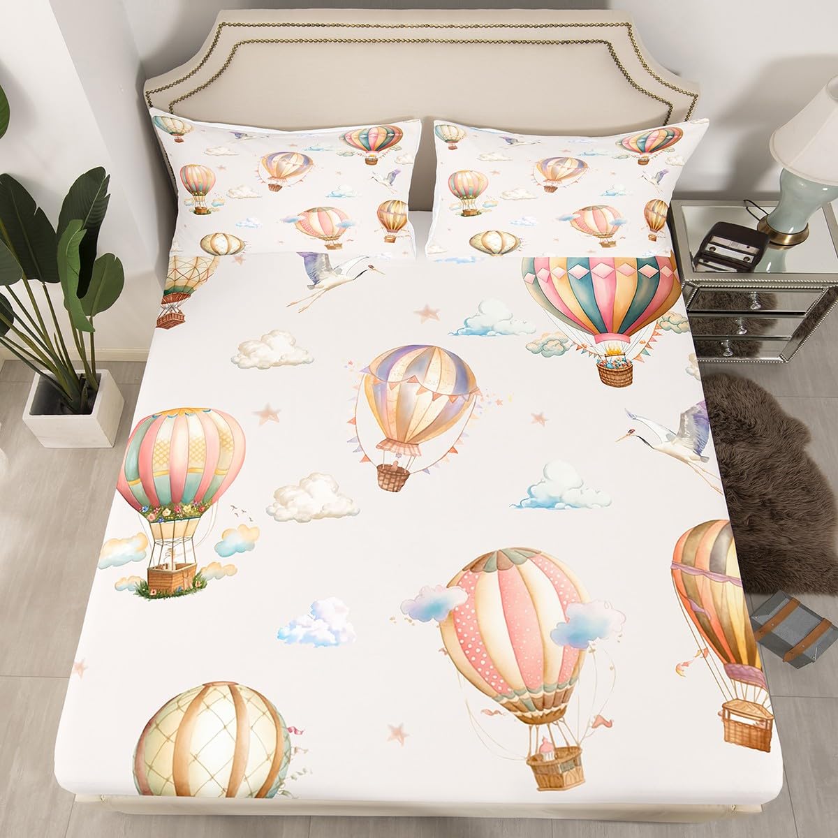 Parure de lit avec drap-housse enfants pour lit de garçon ou fille