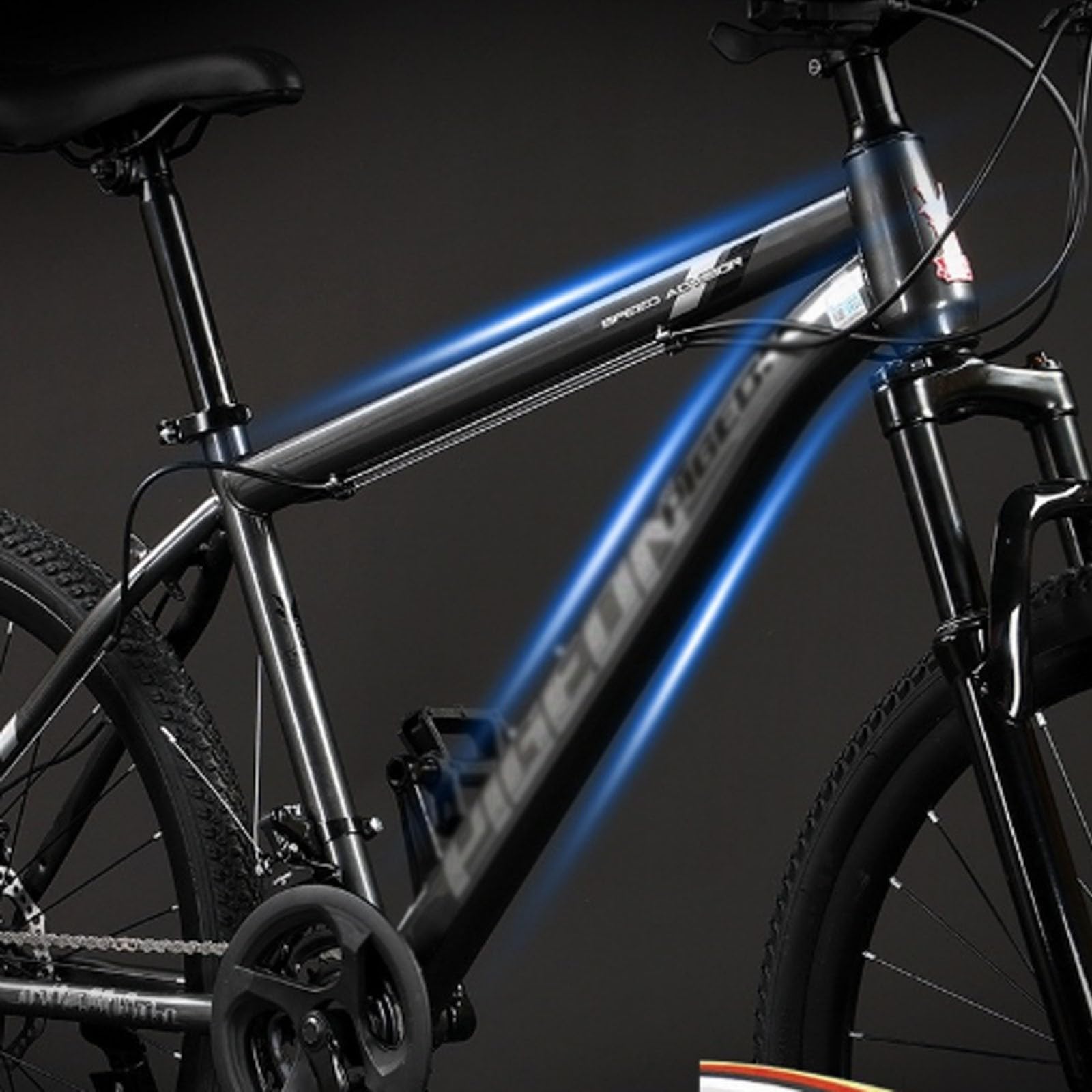 Bici da strada Dual Disc da 24 pollici con telaio in lega di alluminio leggero e cambio a 21 velocità, perfetta per uomini e donne