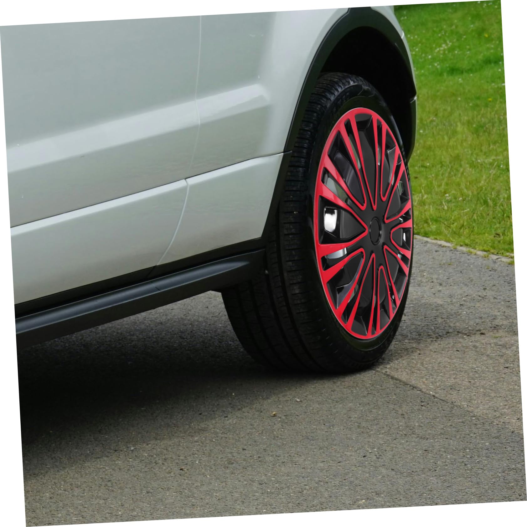 Copricerchi 14 Pollici Rosso, Copri Mozzo Decorativo Auto
