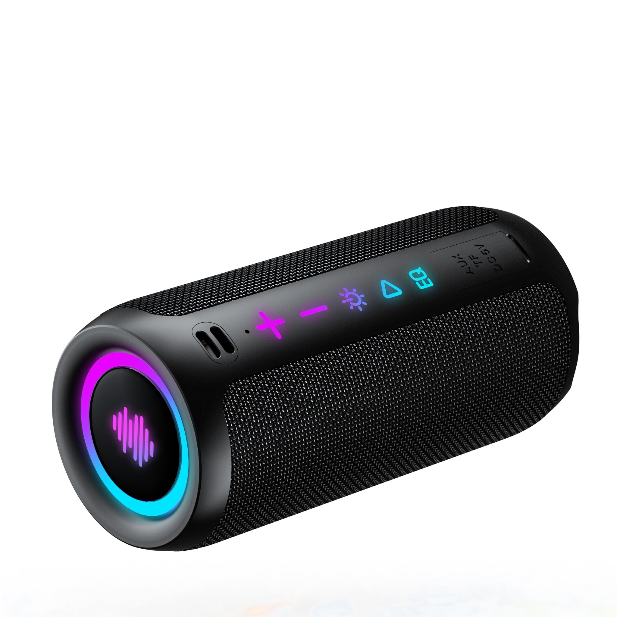 Enceinte Bluetooth Puissante 5.4 sans Fil avec Bass Puissantes, Haut-Parleur Portable 30W, Autonomie 30H,Son Surround à 360 degrés,Appairage TWS,IPX7,AUX,TF Carte,pour l'extérieur/La Fête/Voyage, Noir