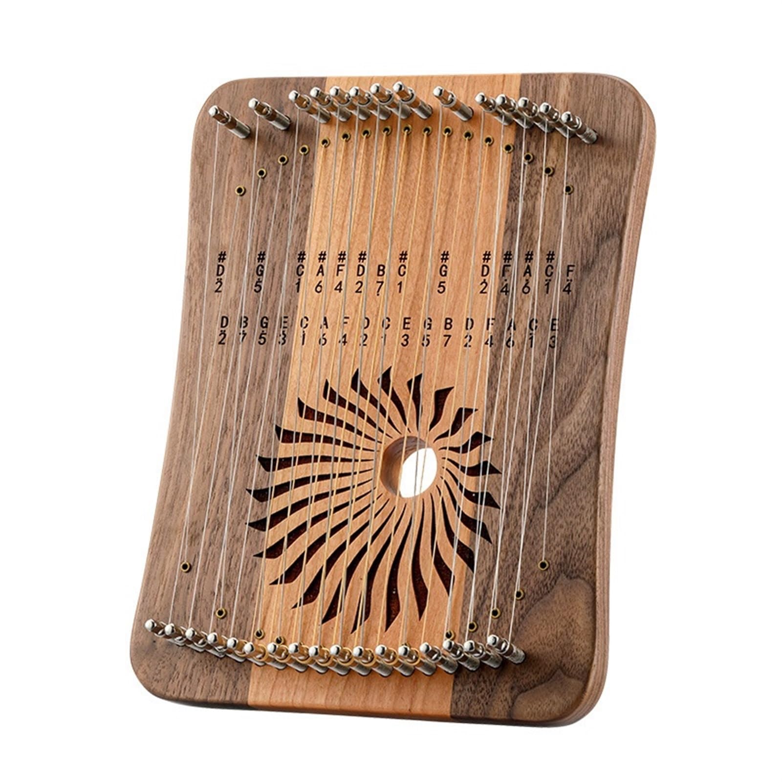 Arpa a lira in legno Lira 17 31 corde Fingerplay Arpa portatile Pianoforte Strumento a tastiera musicale(17 string walnut)