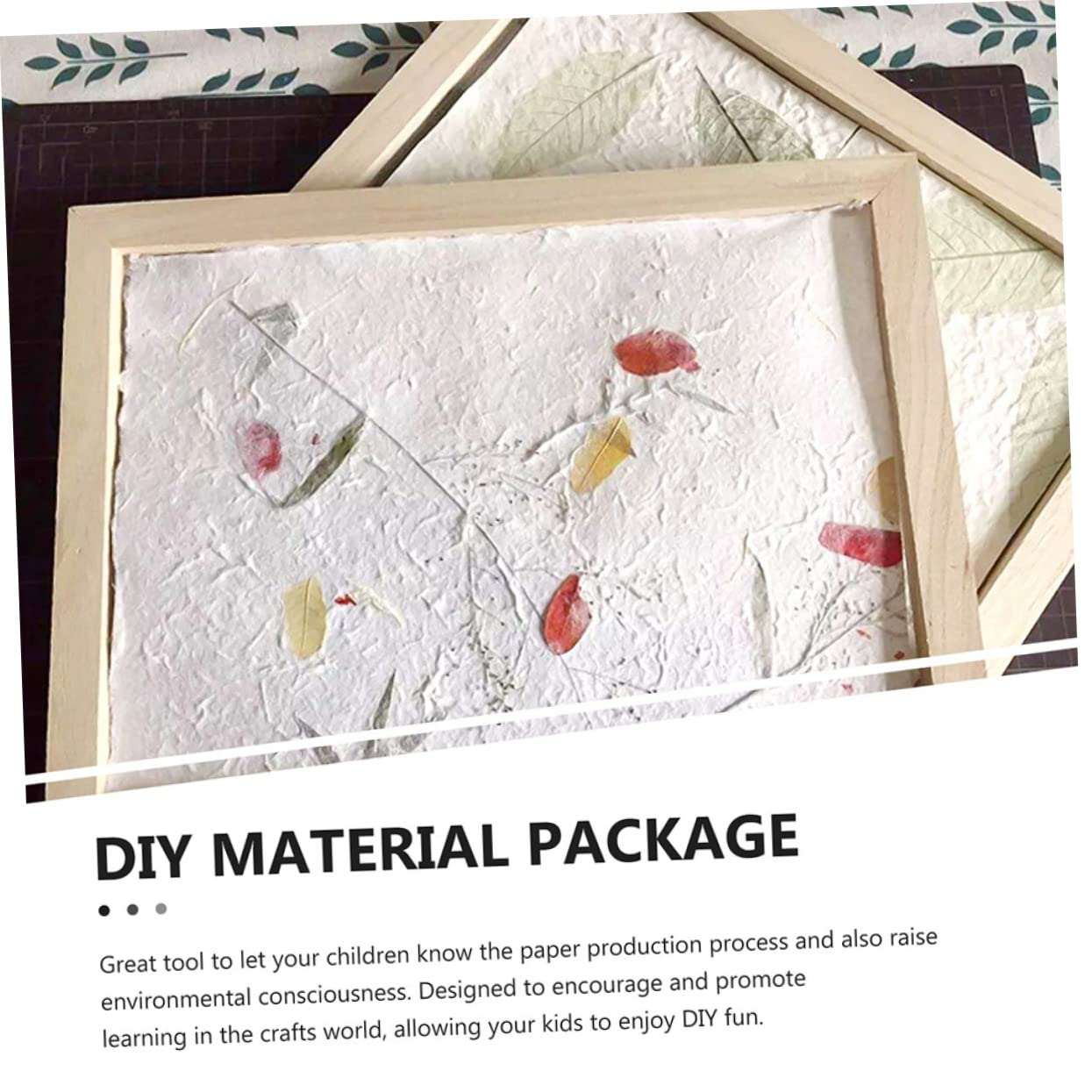 Homoyoyo Wooden Paper Making Screen DIY Paper Frame Making Tools Great for Boys and Girls Family Activity