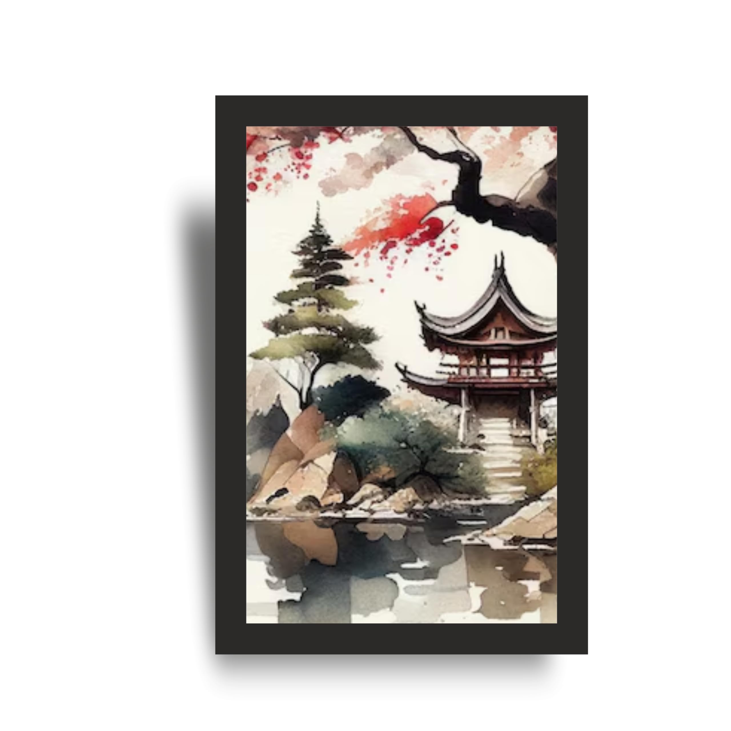 Zen Pavilion Landscape Wall Art Set of 3 – view 3