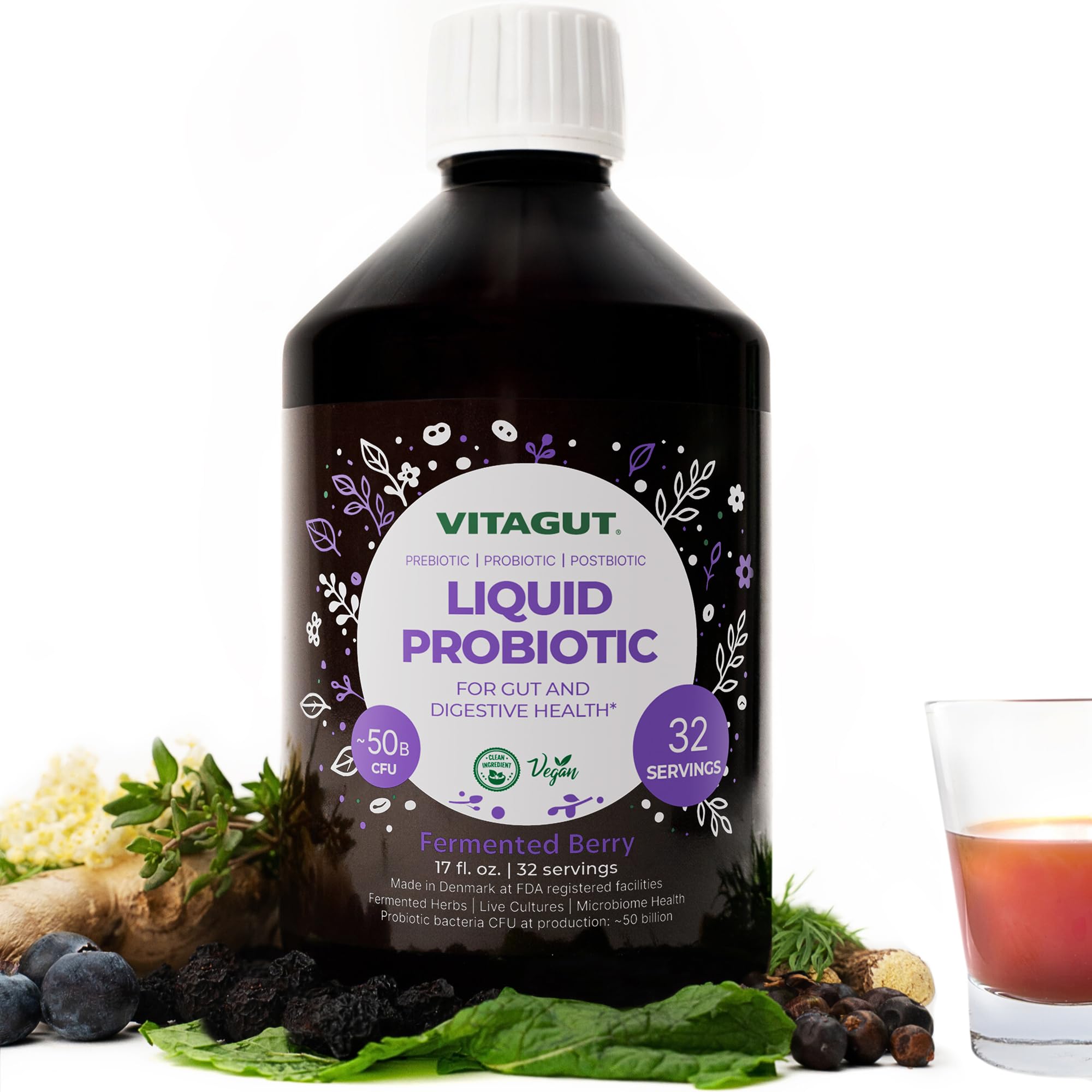 VITAGUT Liquid Probiotic Prebiotics Postbiotics