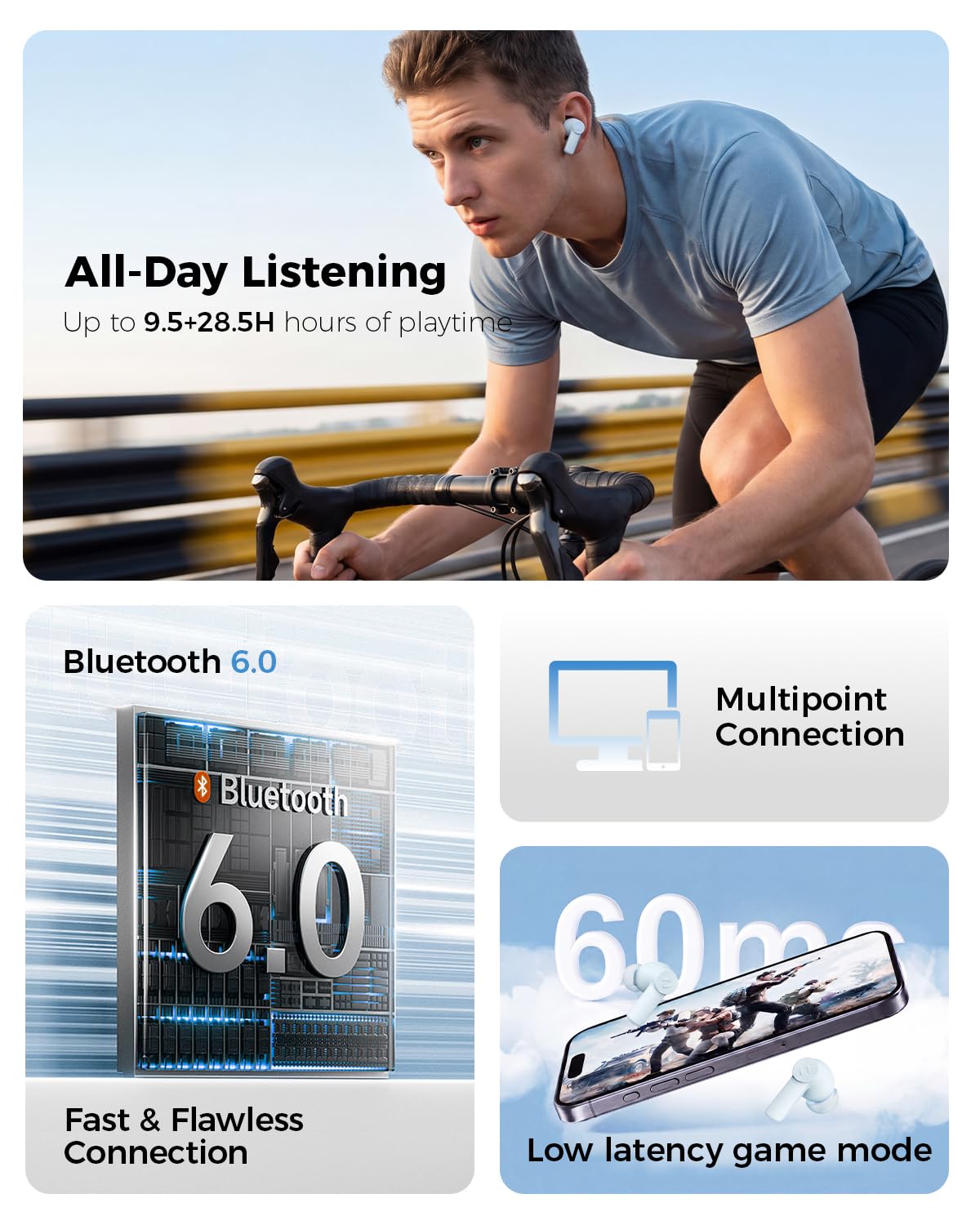 havit TW889 Écouteurs Bluetooth sans fil Bleu