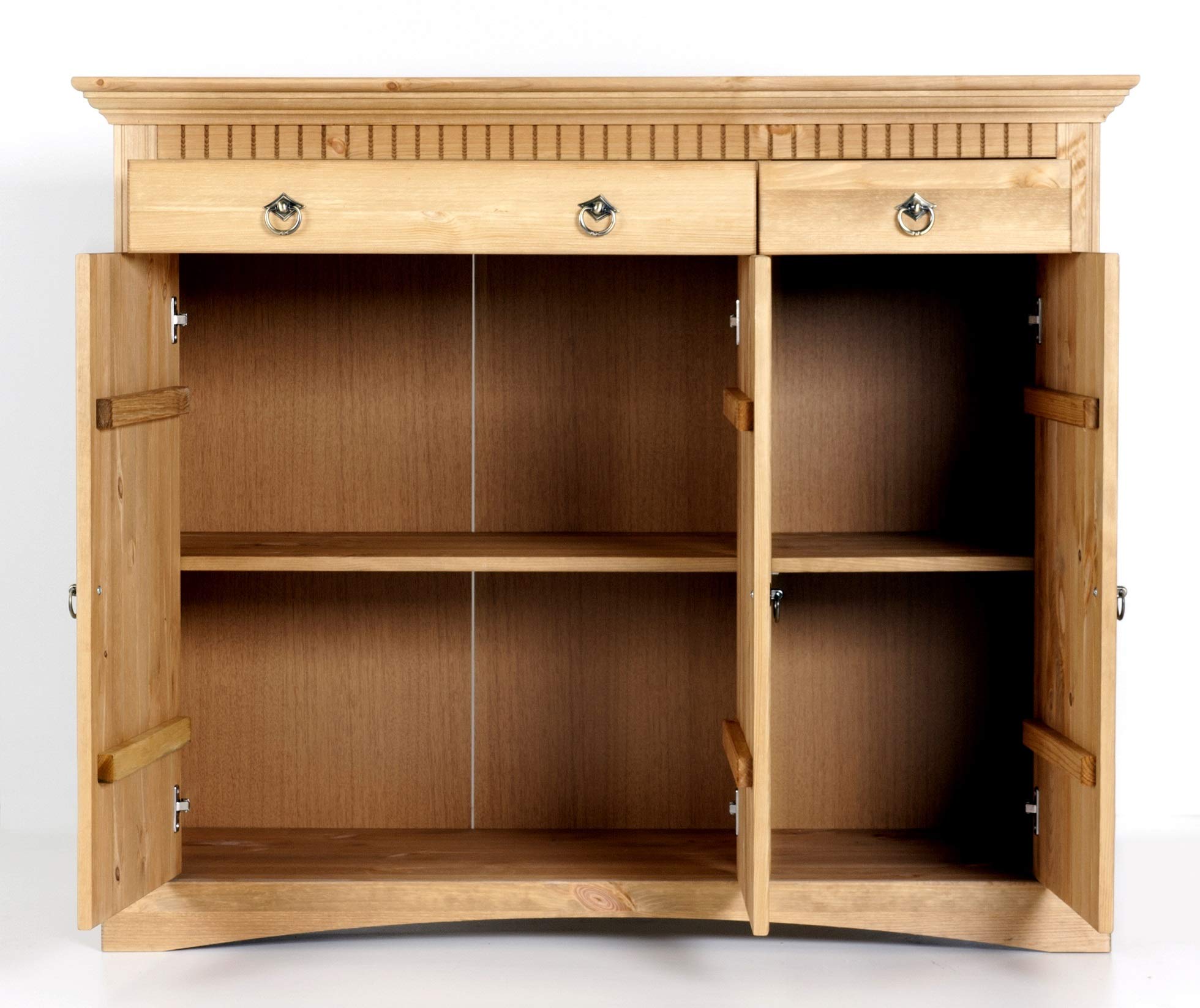 clever-moebel 3trg. Kommode aus Kiefernholz gelaugt/geölt, Schrank, Sideboard