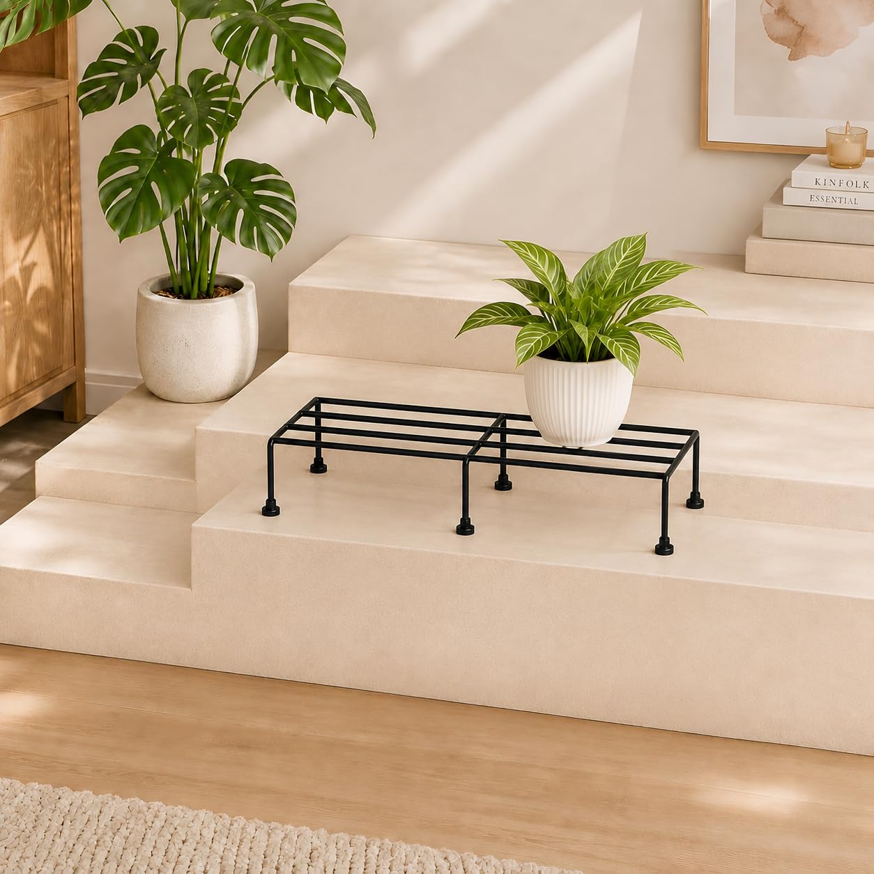 NAYRA Metal Planters Long Stand, Black, Stylish Long Strong legs Perfect Stand For Planter indoor and Outdoor Gamla Planters 1 Pieces (24 inches) (Long Plant Stand -1)-image-39
