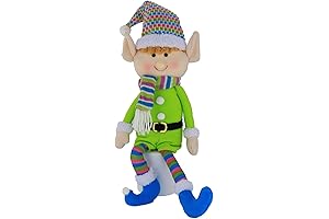 WEWILL Christmas Elf Doll Legged Plush Stuffed Elf of Luck Boy