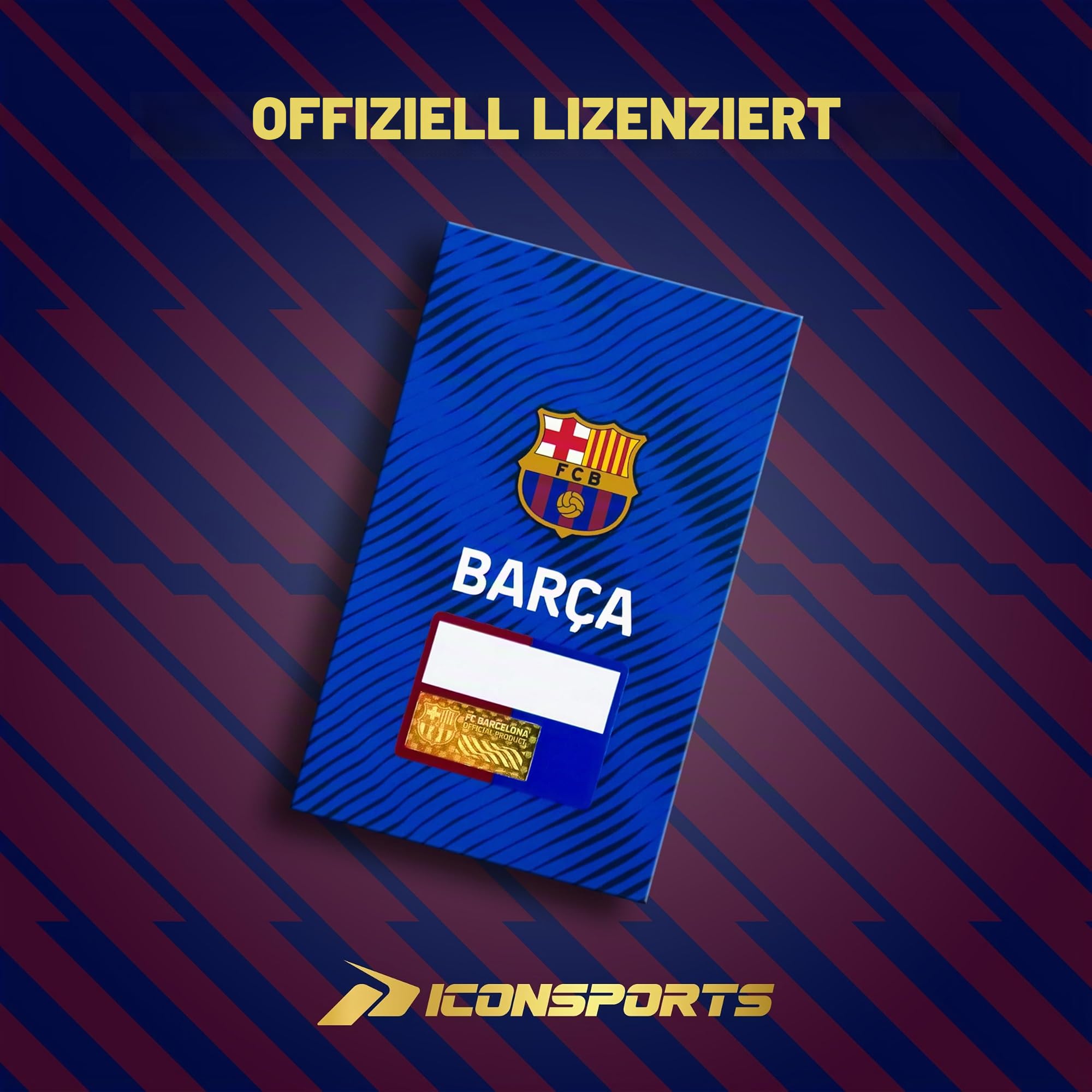 Icon Sports Offiziell lizenzierte FC Barcelona Fußball-Trainingsjacke – Unisex-Kinder