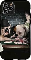 Vista 28 de Funda divertida para iPhone 12/12 Pro Dog Dogs Play Cards