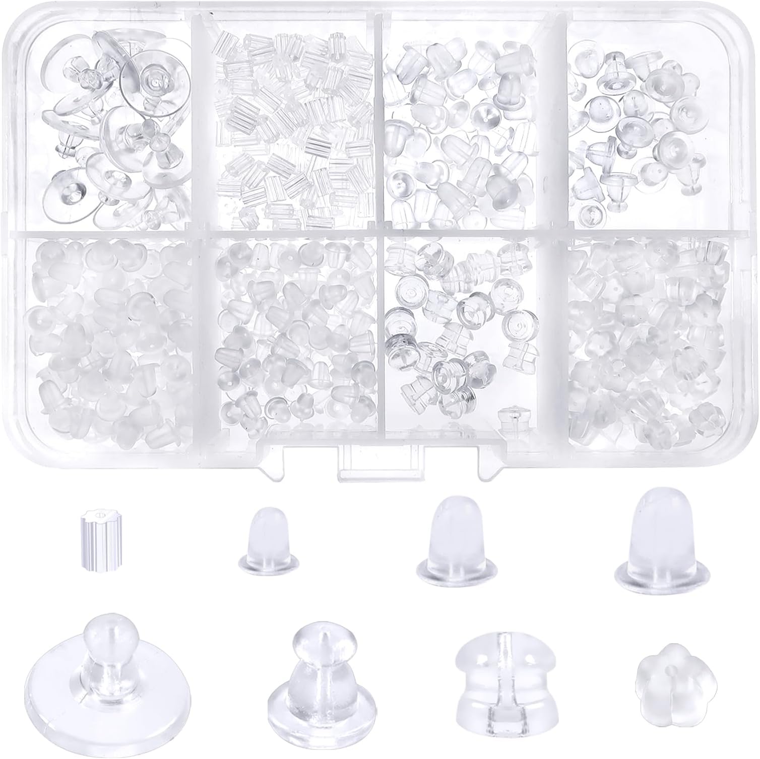 100 Fermoirs Boucles D’Oreilles En Silicone – Attaches De Remplacement Argentées – Pour Bricolage Bijoux