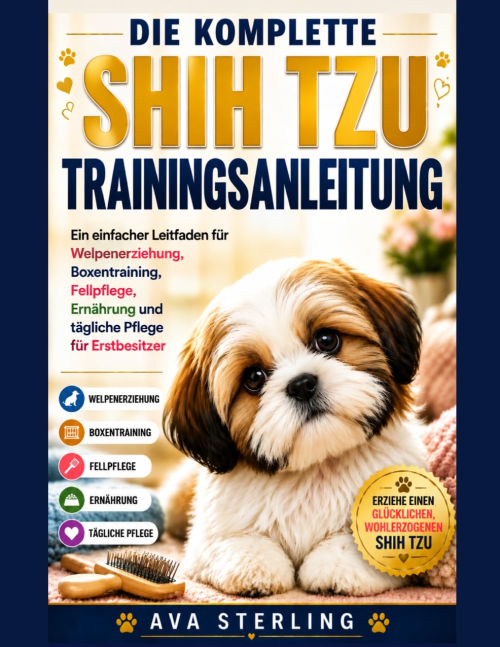 DIE KOMPLETTE SHIH TZU TRAININGSANLEITUNG: Ein einfacher Leitfaden für Welpenerziehung, Boxentraining, Fellpflege, Ernährung und tägliche Pflege für Erstbesitzer (Hunde-Liebhaber’s Ratgeber Reihe)