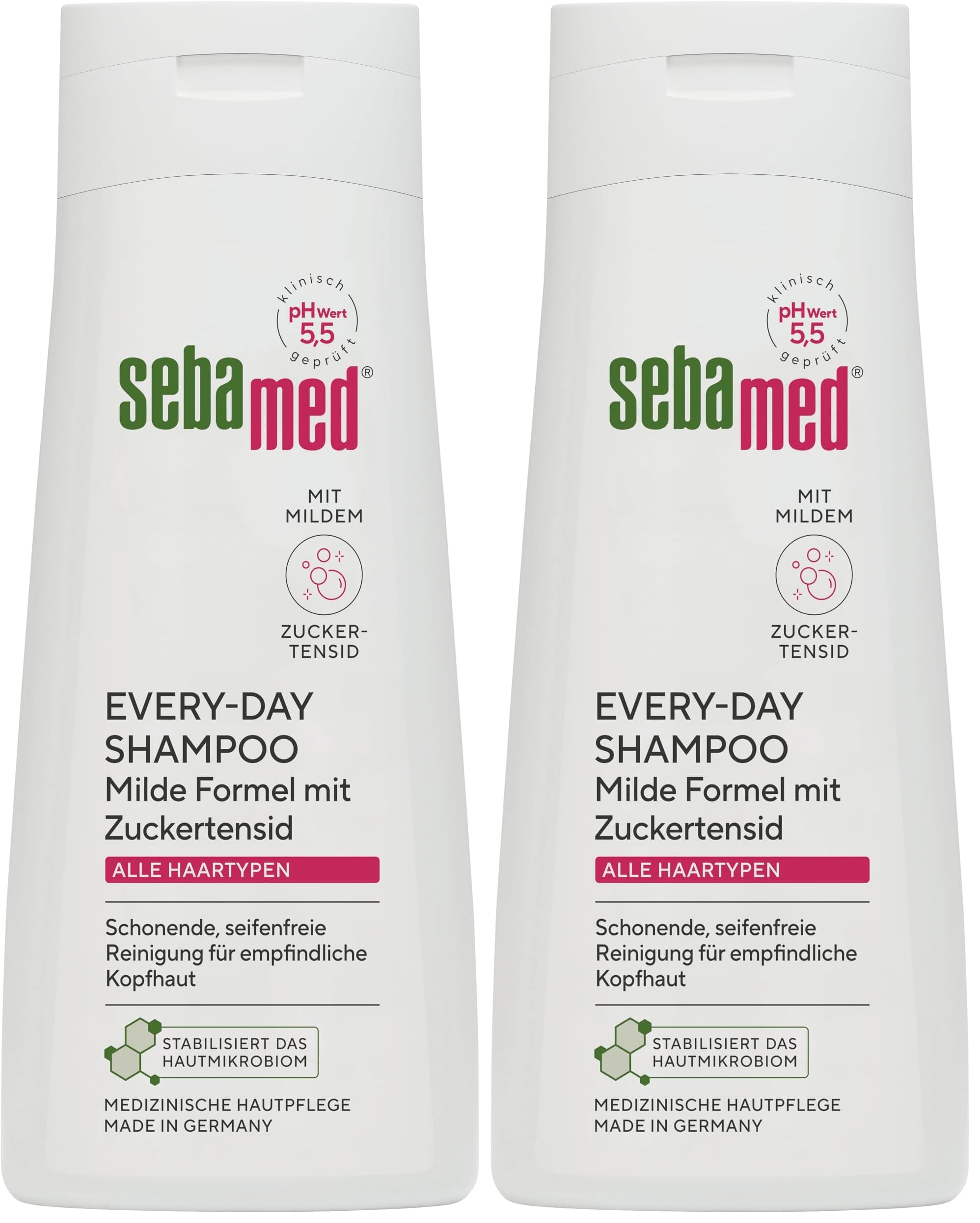 Sebamed Every-Day Shampoo 200 ml, Haarshampoo für Damen und Herren, schonende, seifenfreie Reinigung für empfindliche Kopfhaut, besonders mild durch Zuckertensidformel, für alle Haartypen geeignet