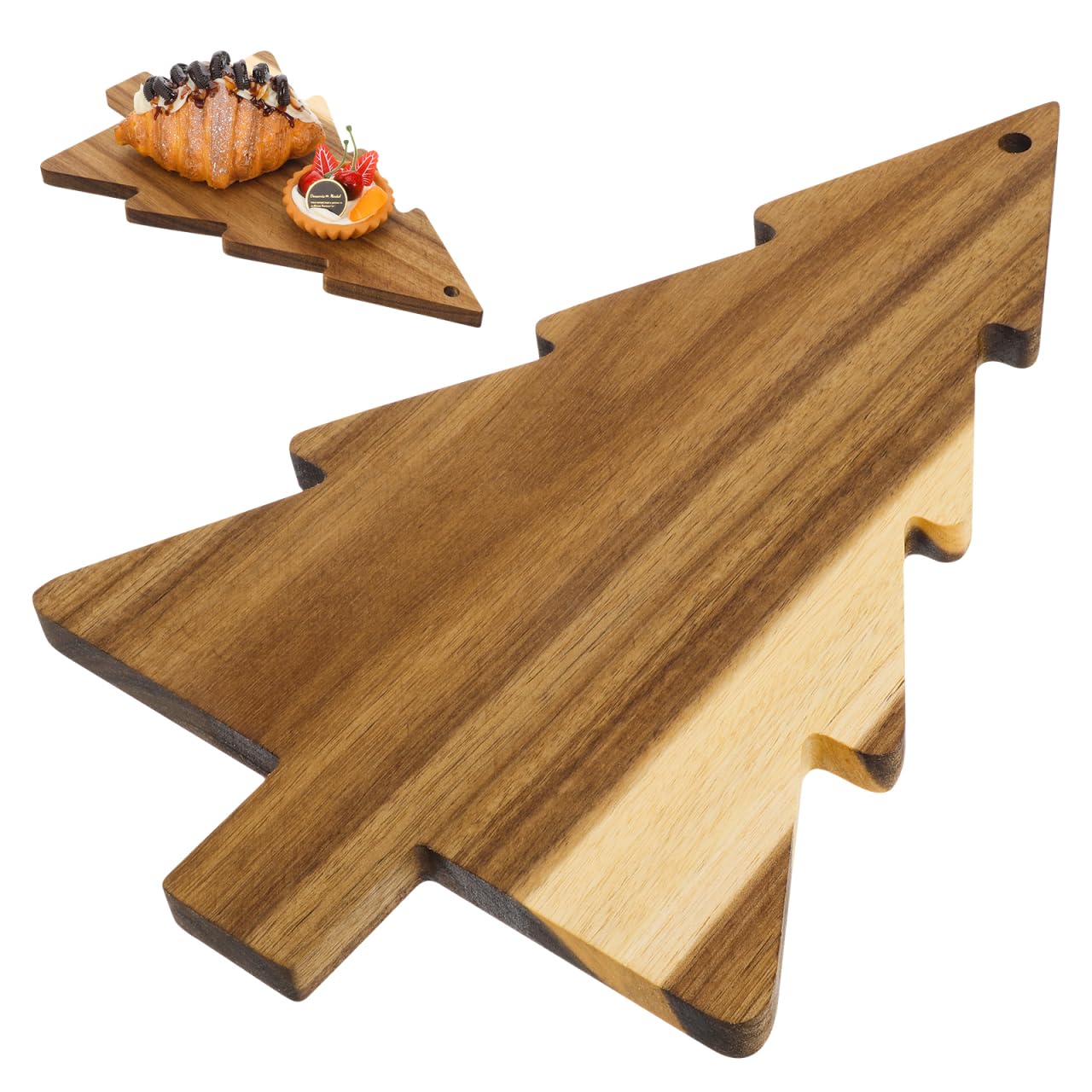 BESTOYARD Holzbrett Tannenbaum - Kreatives Servierbrett FüR Weihnachten Handgefertigtes Schneidebrett FüR KüChe Esszimmer Und Festlichkeiten Vielseitig Einsetzbar Und Umweltfreundlich