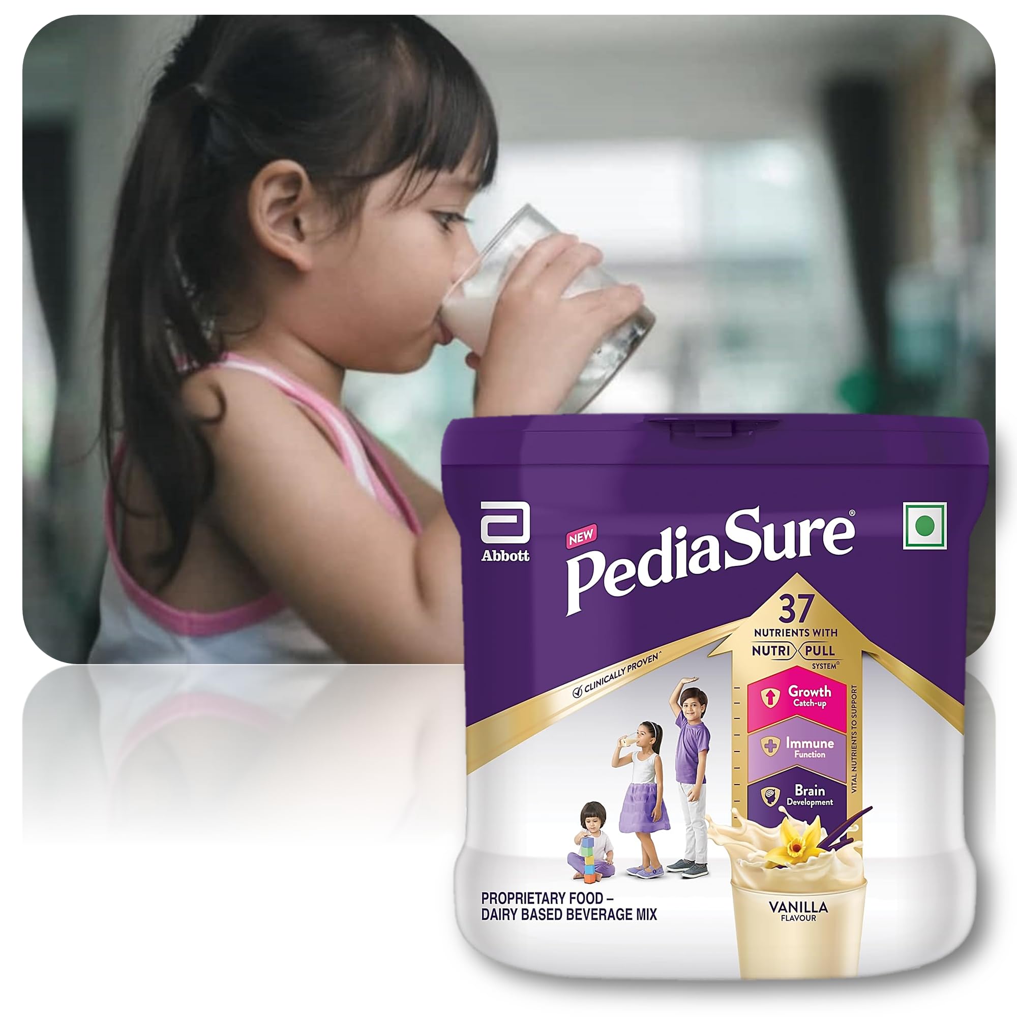 Nutritional Drink Powder, Scientifically Designed Nutrition for Supporting Kids Growth 400gms,Vanila