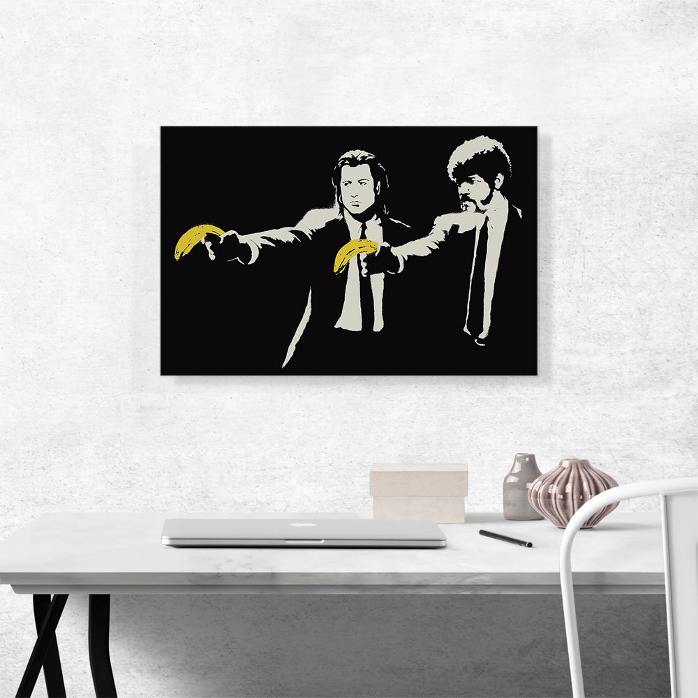 バンクシー Pulp Fiction Bananas エスタンプリトグラフ Amazon.com: ARTCANVAS Pulp Fiction Bananas Canvas Art Print