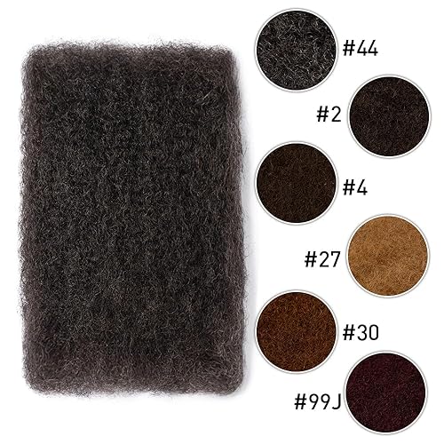 Miniatura 5 de FASHION IDOL Afro Kinkys - Cabello humano a granel para extensiones de rastas, reparación de Loc, trenzado trenzado, cabello humano afro rizado para
