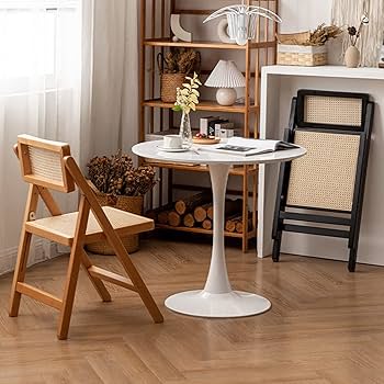 Amazon｜折りたたみ 椅子、北欧レトロ籐 折りたたみチェア、家庭