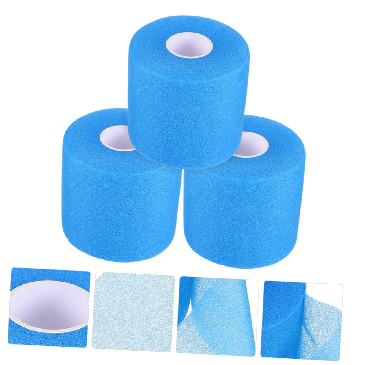 Kisangel Tragbares Athletentape Schneidbares Sporttape Sport-armbänder Atmungsaktives Sporttape Sportband Gelenkschutzbandagen Sport-vorband Fußballband Schwamm Blue
