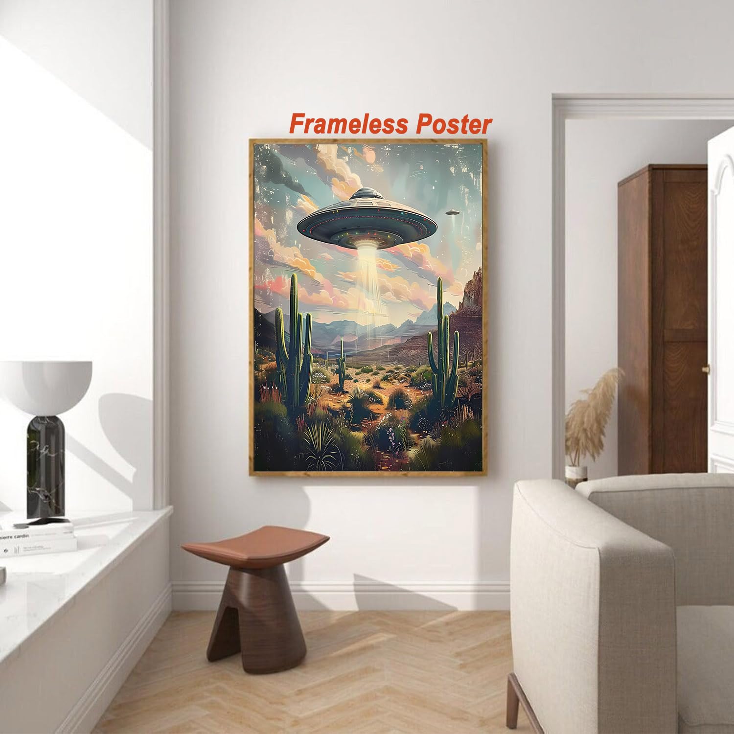 Amazon.com: Retro Ufo Extraterrestrial Canvas Wall Art Home Decor