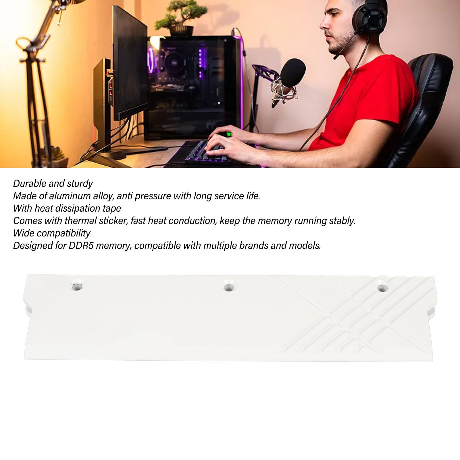 ElecGear PS5 Slim NVMe SSD Heatsink, P5SC Heat Pipe + Aluminum Cooler Works with PlayStation 5 CUH-2000 Internal PCIe M.2 NVMe 4.0 Gen4 SSD, Thermal Pads and Re-Designed SSD Mounting Post Kit