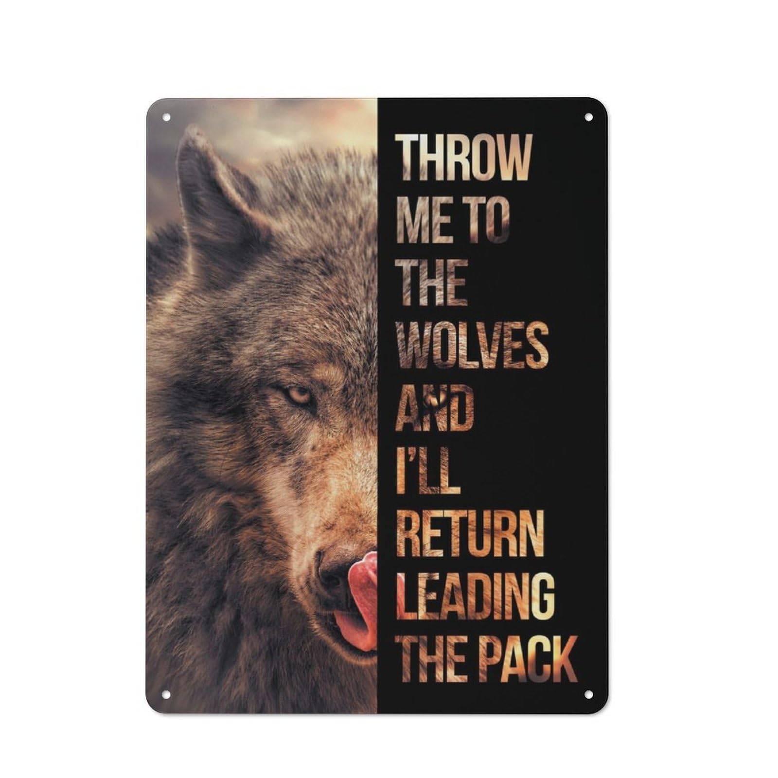 Junmoney Leading The Pack Simple Retro Tin Sign 40X30cm, Office Wall Decor For Hobby Room, Office, Lounge Or Living Room