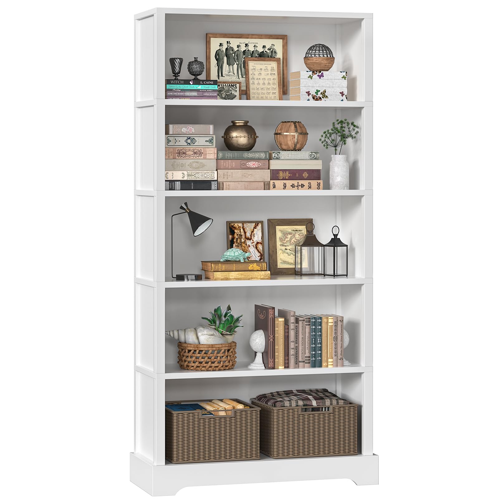 TVU 5-Tier Wooden Bookshelf