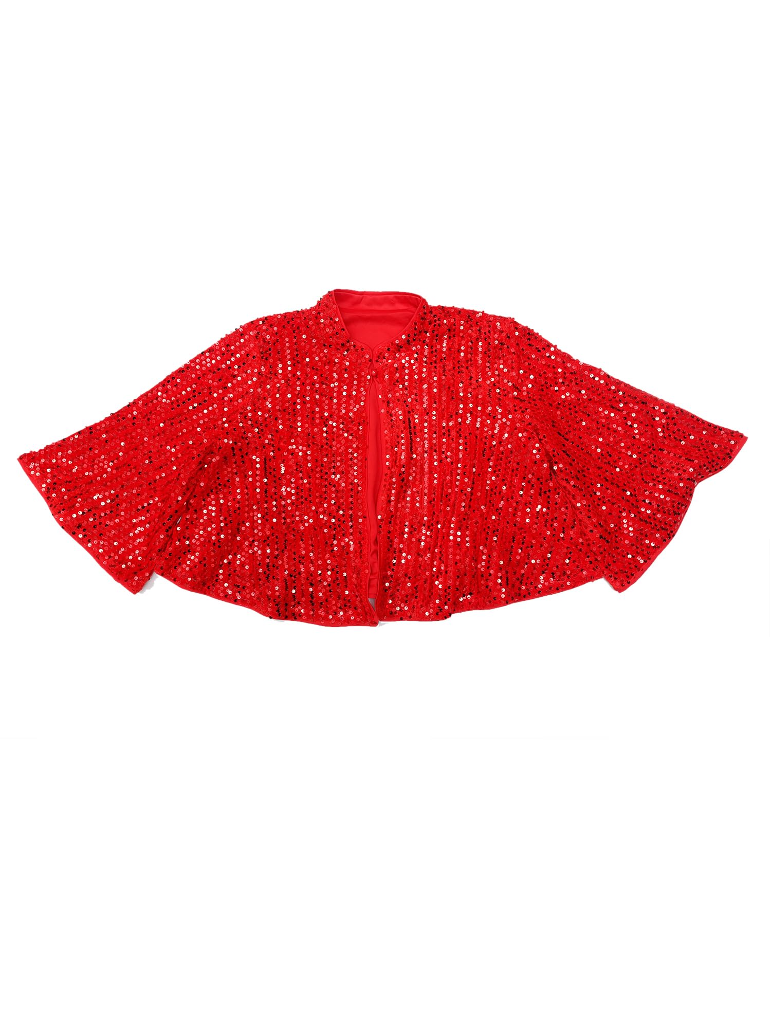 Allegra K Sequin Jackets for Womens Velvet Capelet Cocktail Sprakly Bolero Shrugs