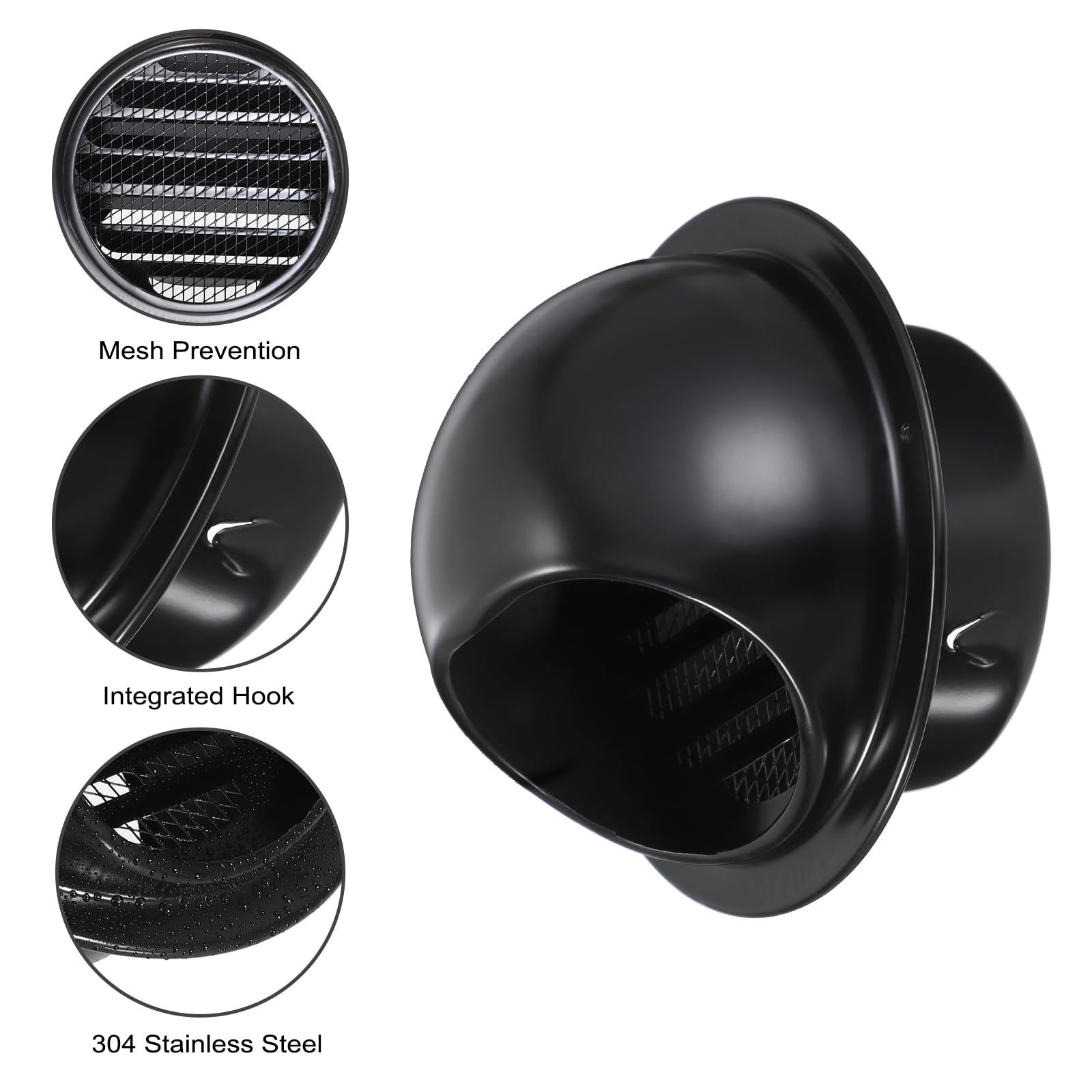 SUMNACON 1 Pc 304 Stainless Steel Air Vent Cover Wall Ventilation Cover - Image 4