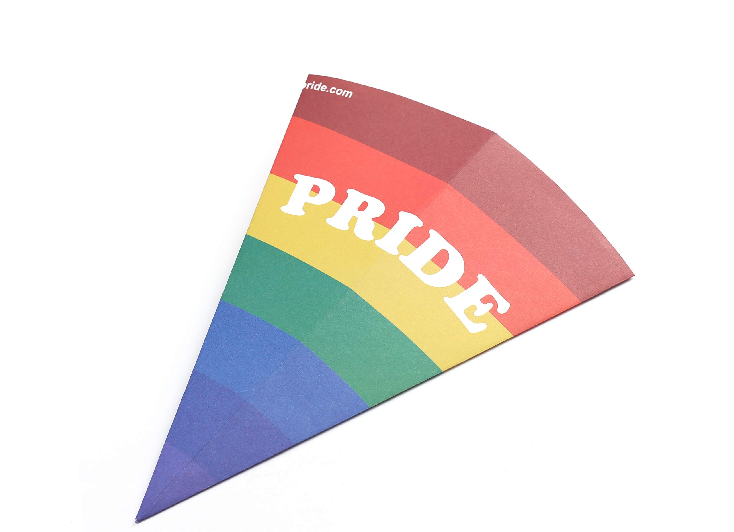 We Show Pride Rainbow Popcorn Fries Chips Sweetie Cone Holder Cup Perfect For Pride Events Food Stalls (Pack Of 12)