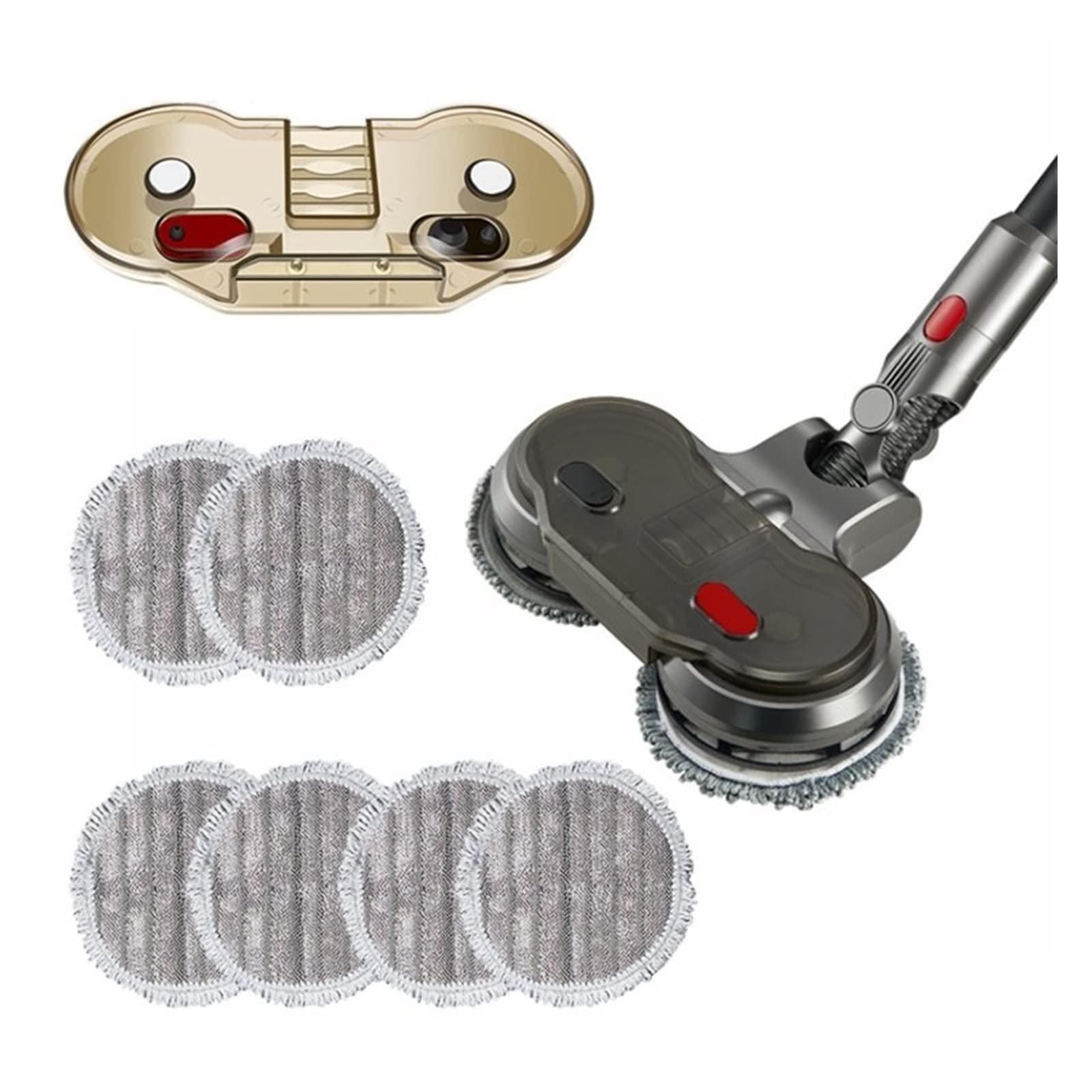 Kompatybilny z Dyson V6 / V7 / V8 / V10 / V11. Głowica czyszcząca do mopa elektrycznego z mopem ze zbiornikiem na wodę