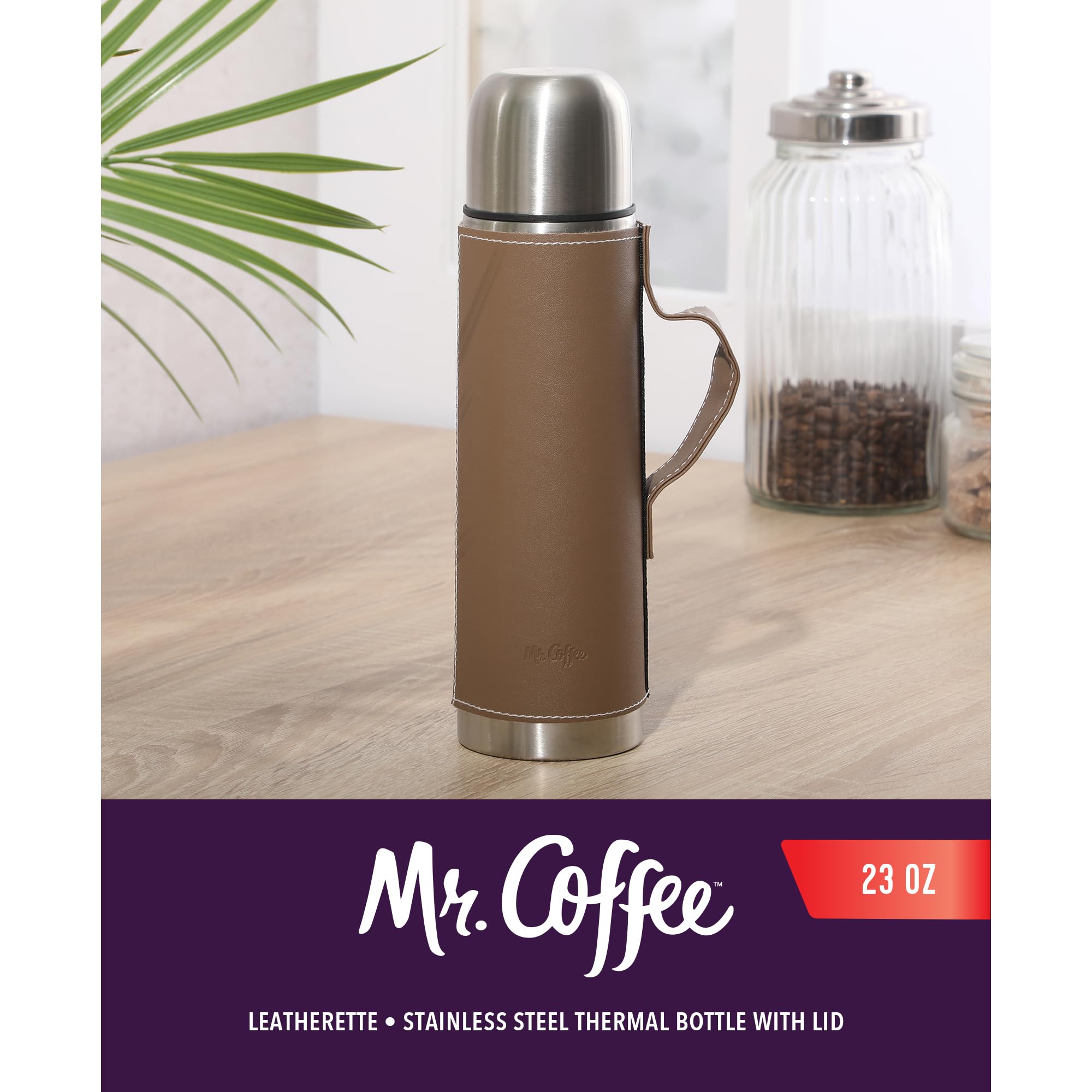 Amazon.com: Mr. Coffee Leatherette 23 oz Stainless Steel Thermal