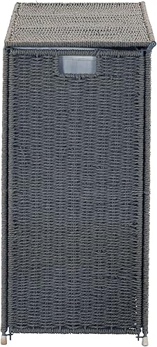 Miniatura 3 de Household Essentials ML-7245 - Clasificador de ropa sucia de mimbre de 3 compartimentos con tapa  Cesta de ropa de 3 secciones