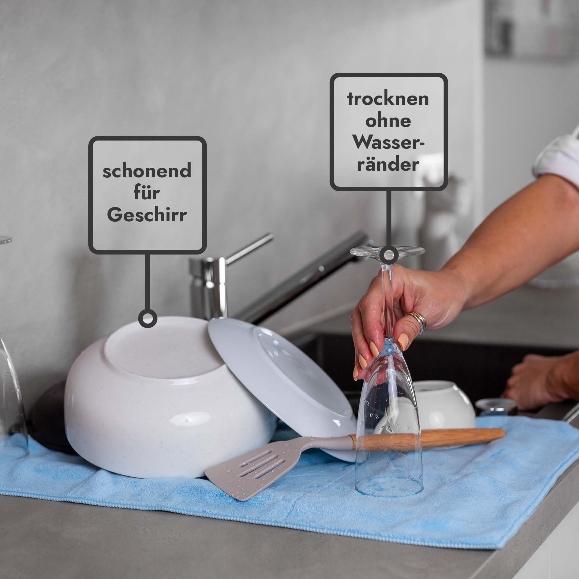 unicopuro® Soft Touch Microfasertuch 60 × 40 cm anthrazit 8er Set – vielseitiges Allzwecktuch mit 500 ml Saugkraft & Polierseite – für Küche, Bad, Fenster & Tierpflege – 600 g/m², 60 °C waschbar