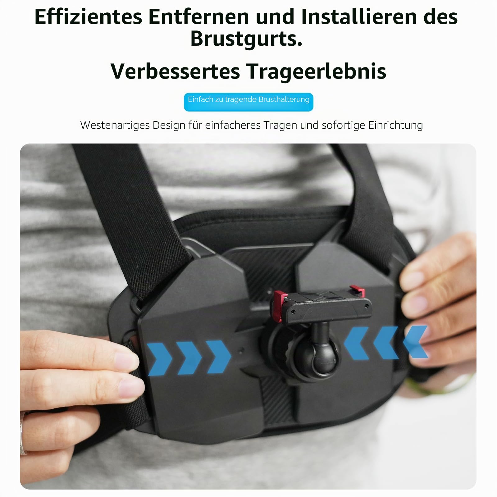 Osmo Action-Brusthalterung, Cross-Body-Gurt, Brustgurt mit magnetischem Schnellverschluss, für DJI Osmo 360 Action 5 Pro 4 3, Fahrrad, Motorrad, Radfahren, Wandern, Zubehör