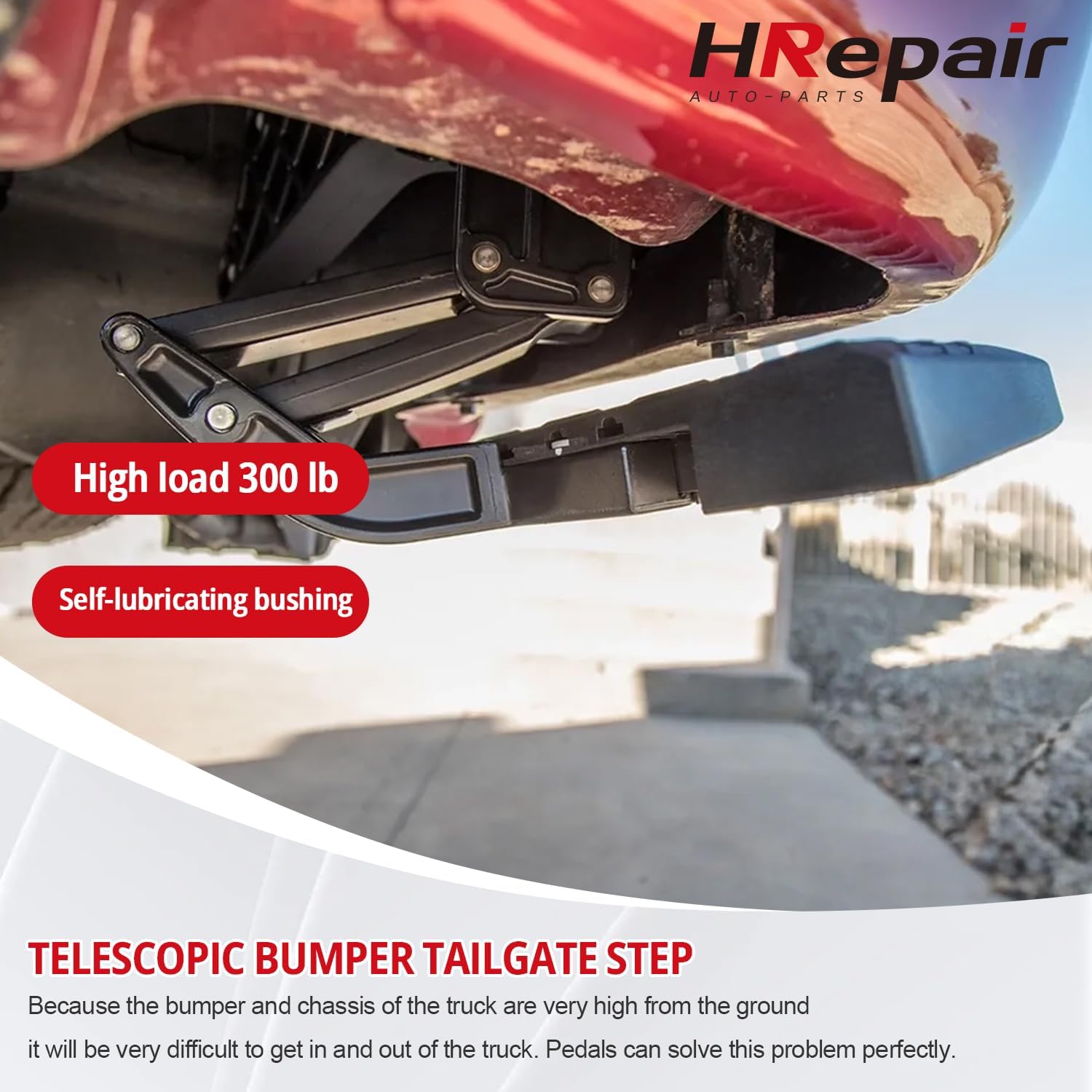 Rear Bed Step fits for Ford F150 2006-2014 Retractable Bumper Tailgate Step,Replacement AMP Research BedStep 75302-01A