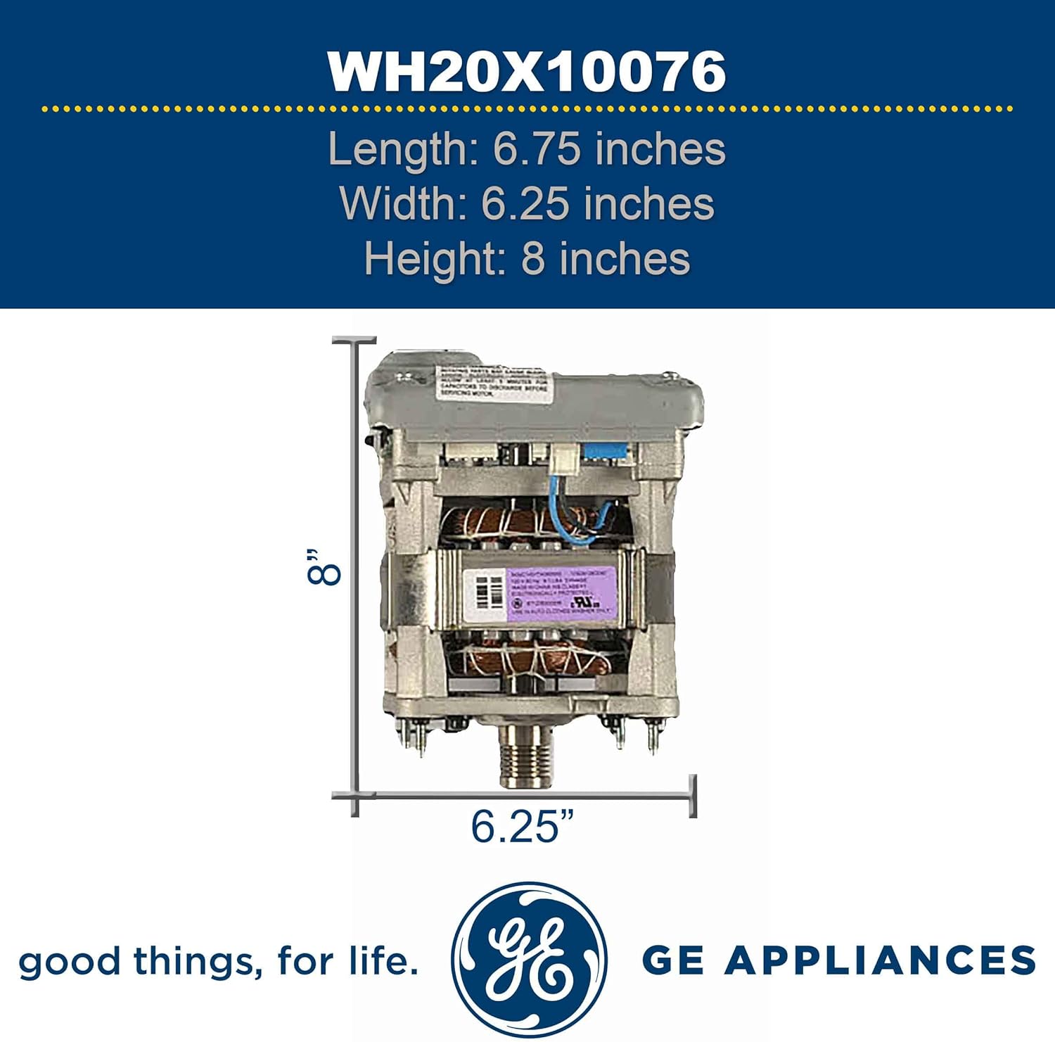 GE WH20X10076 Genuine OEM Motor & Inverter Assembly for GE Washing Machines
