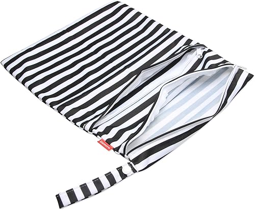 Miniatura 3 de Damero 2 bolsas de viaje húmedas y secas con asa para pañales de tela, piezas de bombeo, ropa, traje de baño y más, fácil de agarrar y llevar, tiras