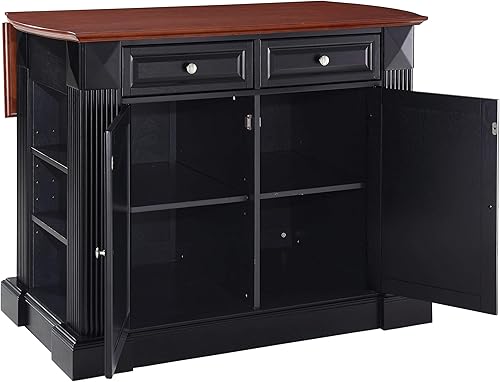 Miniatura 5 de Crosley Furniture Isla de cocina Drop LeafBarra de desayuno, negro