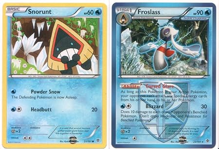 Amazon Froslass And Snorunt Rare Pokemon Card Evolution Set Plasma Blast 22 101 And 23 101 トレカ 通販